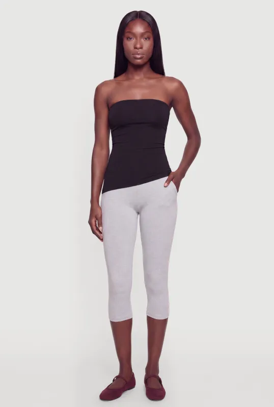 Trendy Mid Rise Capris Leggings made by Daisy