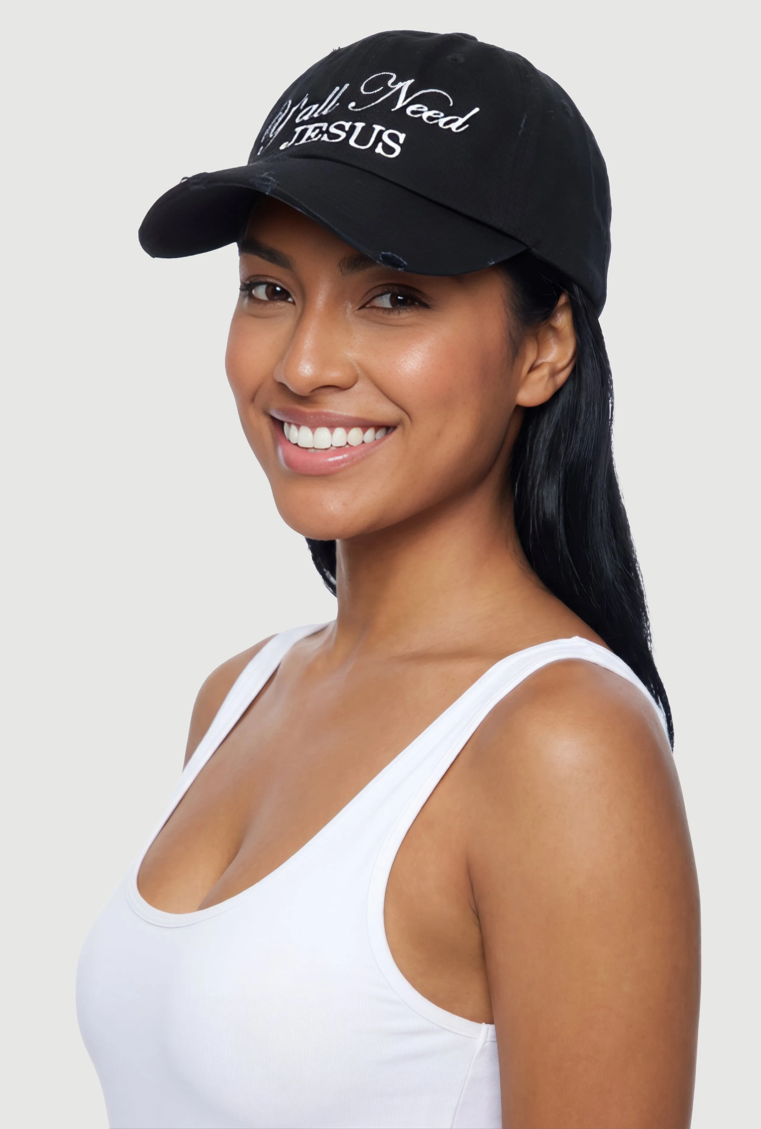 Yall Need Jesus Baseball Cap sold by Rainbow product image thumbnail 2