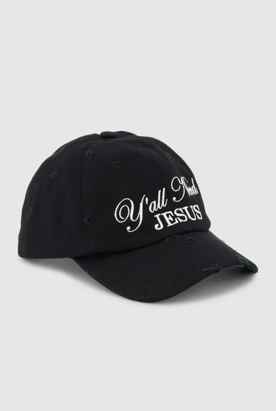 Yall Need Jesus Baseball Cap made by Rainbow