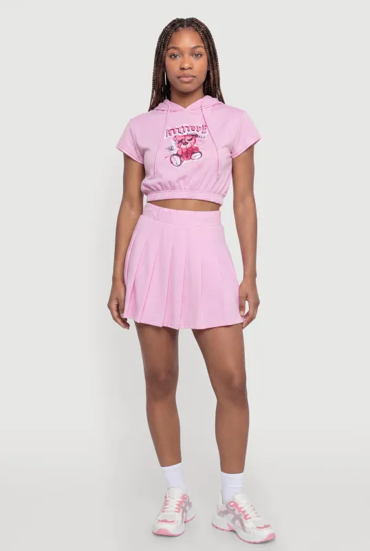 High Waisted Pleated Skirt with Shorts Lining made by Rainbow
