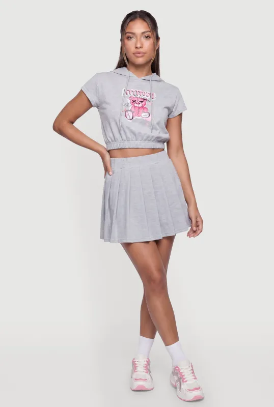 High Waisted Pleated Skirt with Shorts Lining made by Rainbow
