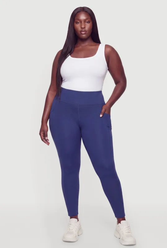 Plus Size Cell Phone Pocket Leggings made by Rainbow