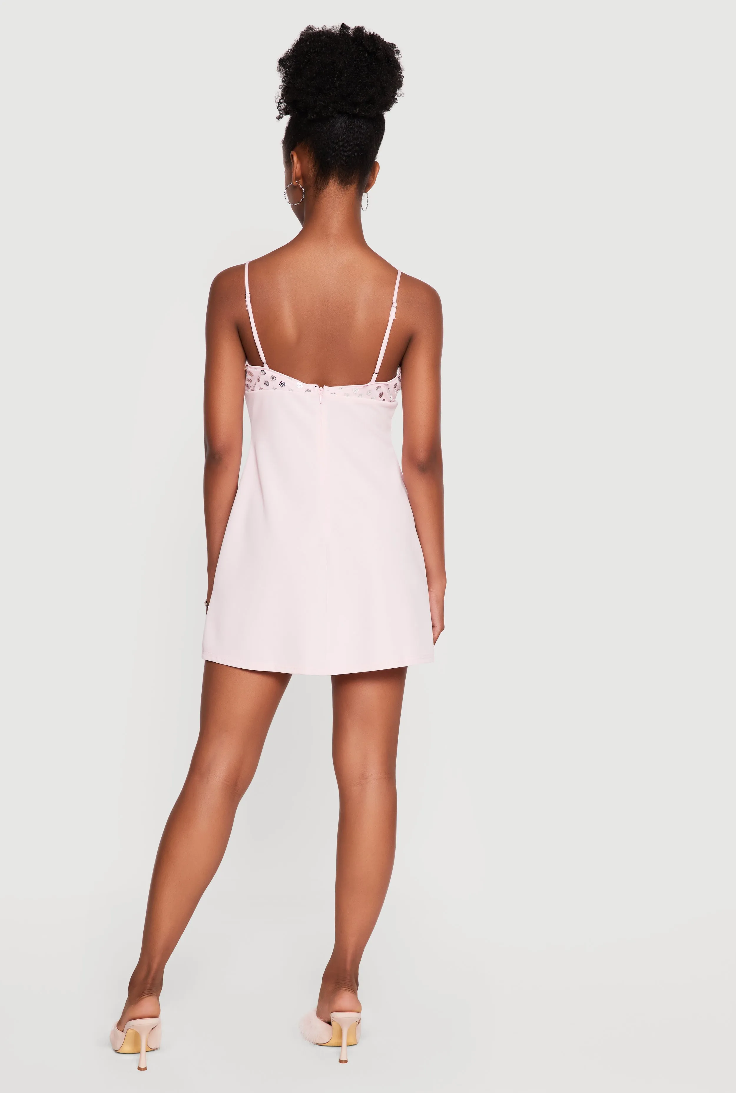 Sequin Mesh Detail Mini Dress sold by Rainbow product image thumbnail 3