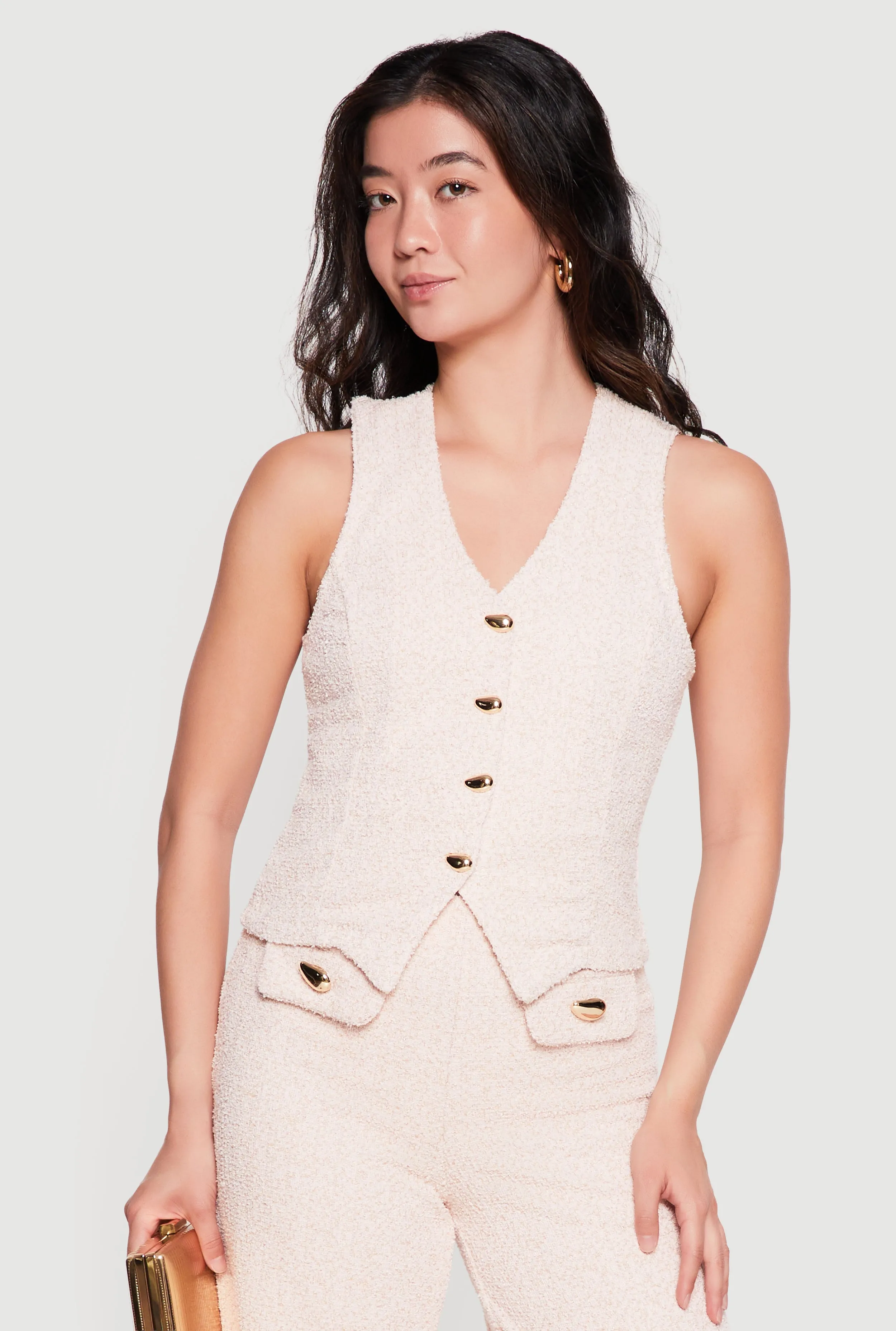 Boucle Tailored Waistcoat sold by Rainbow product image thumbnail 3