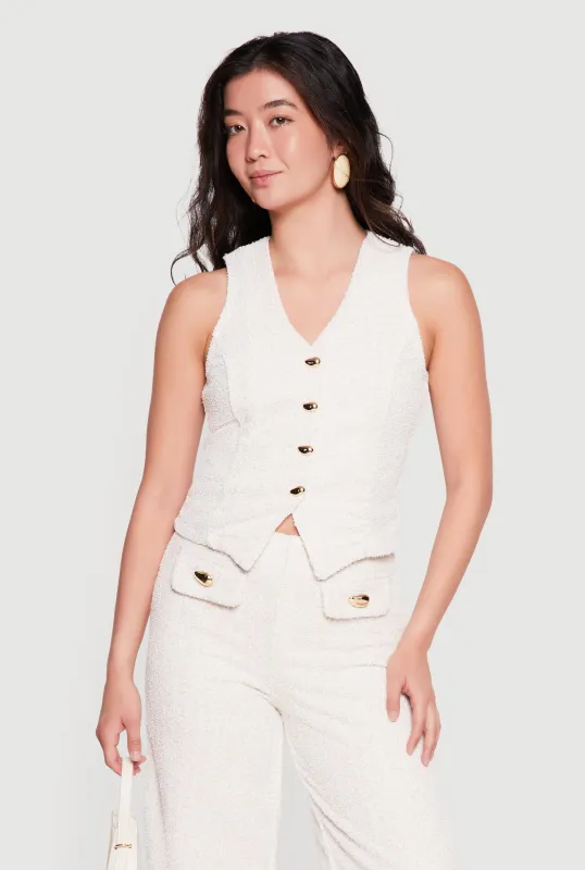 Boucle Tailored Waistcoat made by Haute Monde