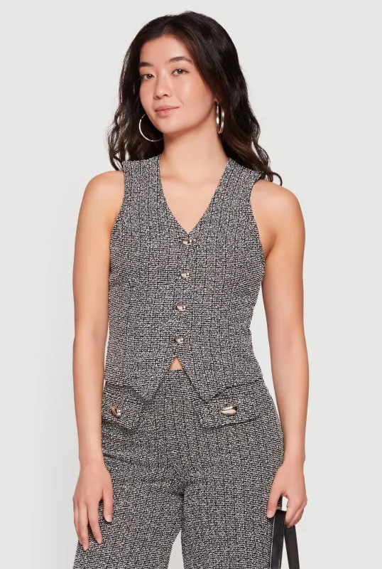 Boucle Tailored Waistcoat made by Haute Monde