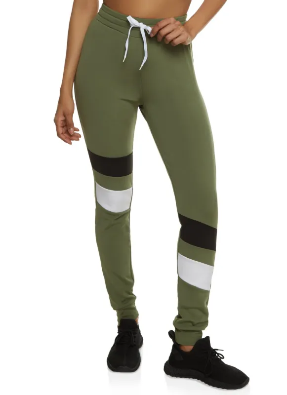 Stripe Detail Drawstring Waist Joggers sold by Rainbow