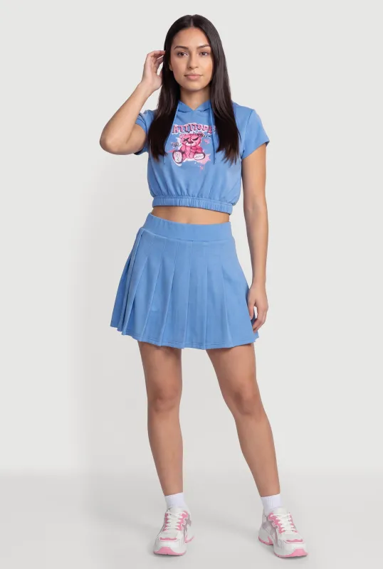 High Waisted Pleated Skirt with Shorts Lining made by Rainbow