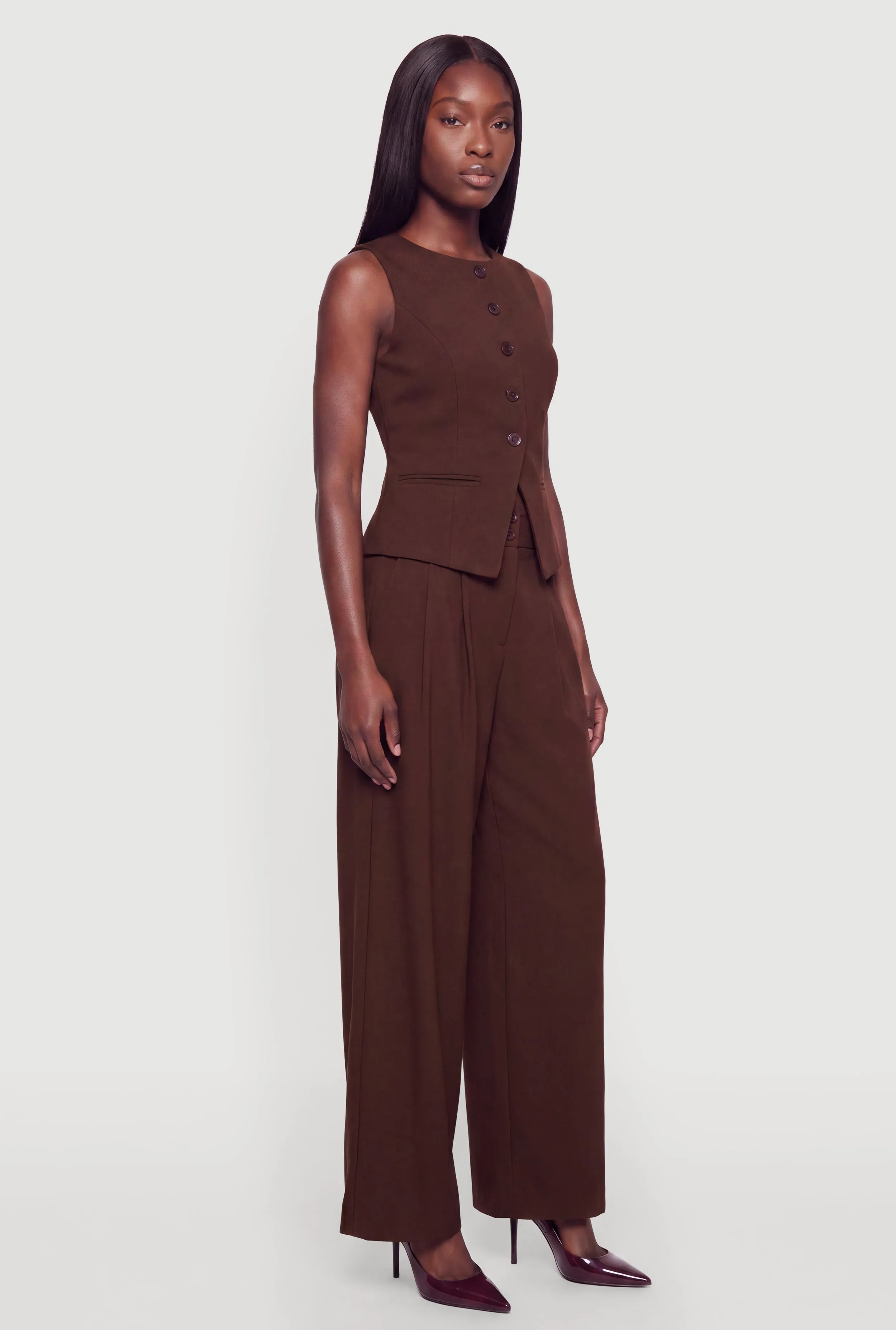 Pleated Wide Leg Tailored Trousers sold by Rainbow product image thumbnail 2