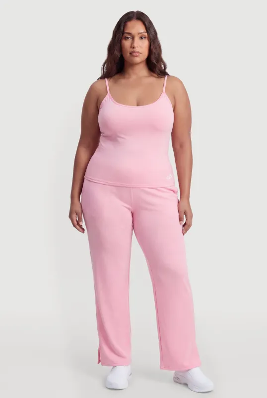 Plus Size High Waisted Wide Leg French Terry Sweatpants made by Rainbow