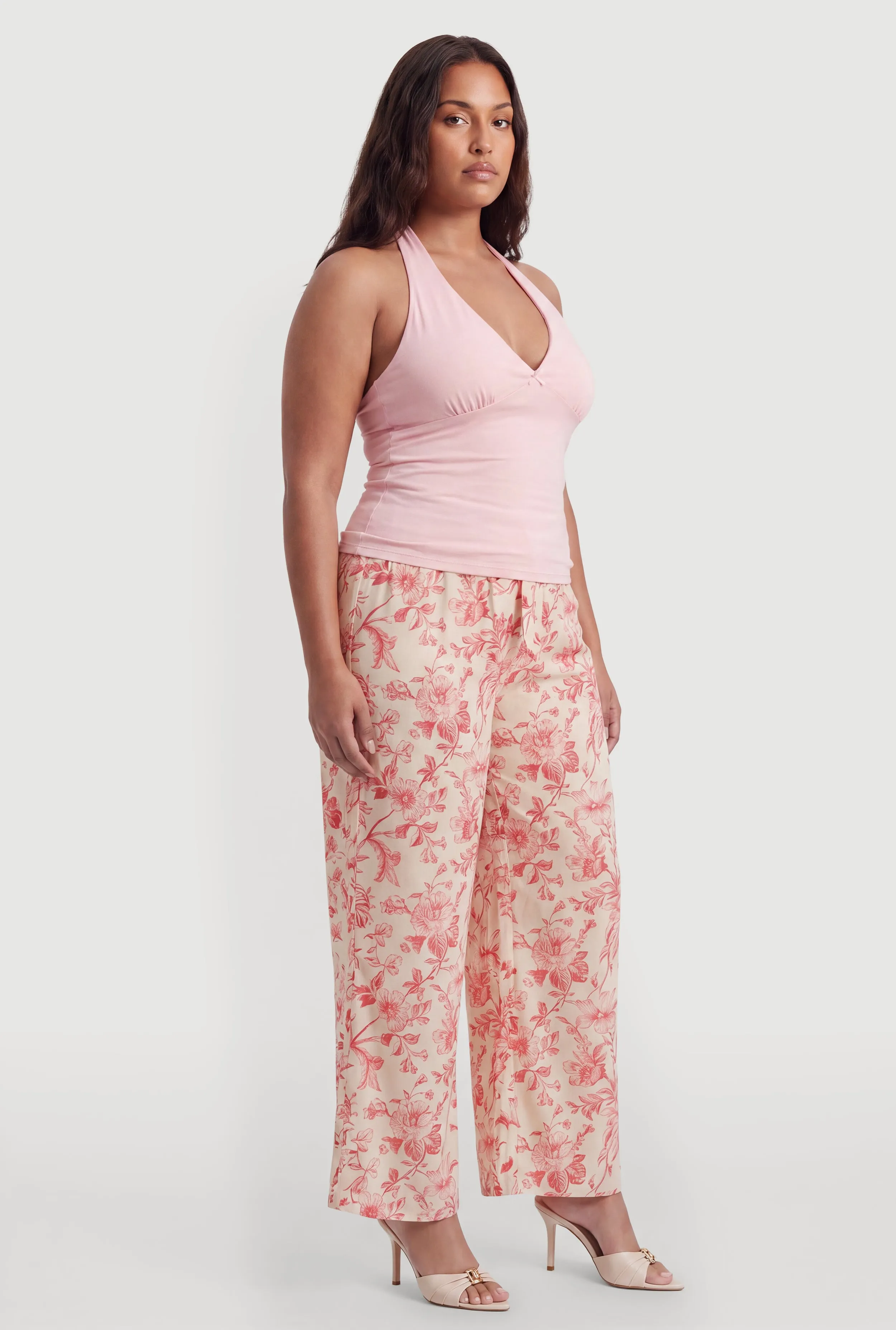Plus Size Floral Tie Waist Pants sold by Rainbow product image thumbnail 2