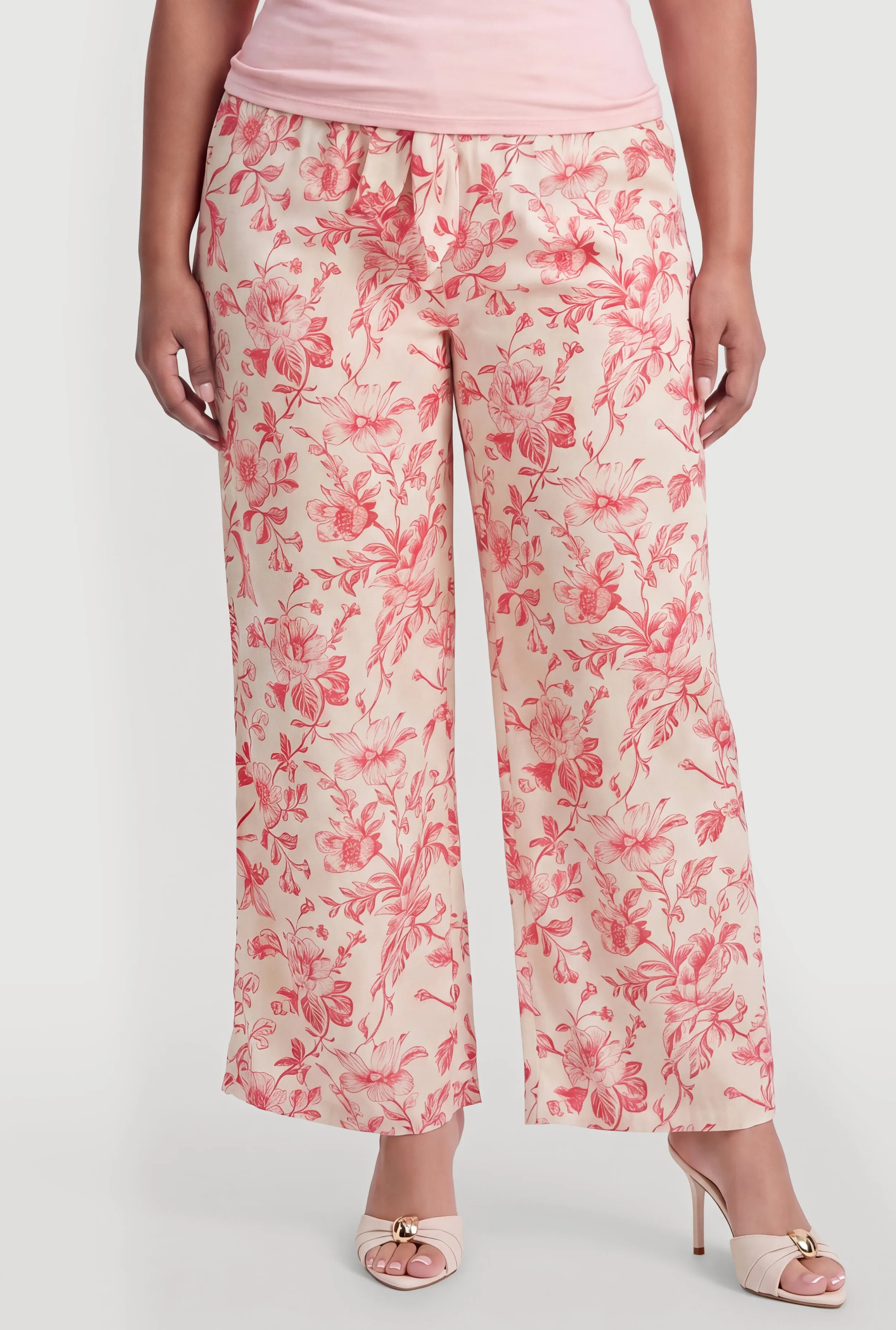 Plus Size Floral Tie Waist Pants sold by Rainbow product image thumbnail 3