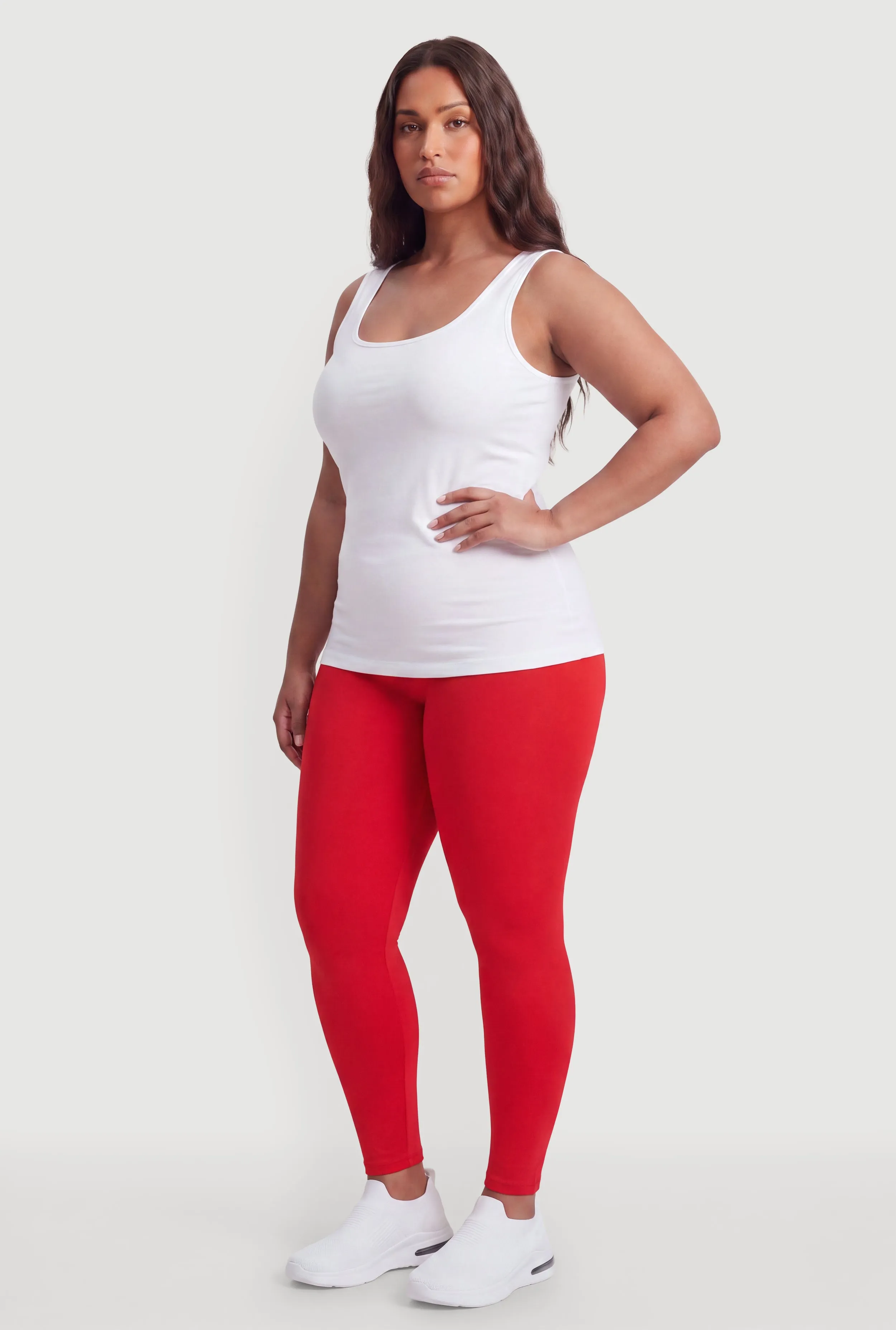 Plus Size High Waisted Solid Leggings sold by Rainbow product image thumbnail 2
