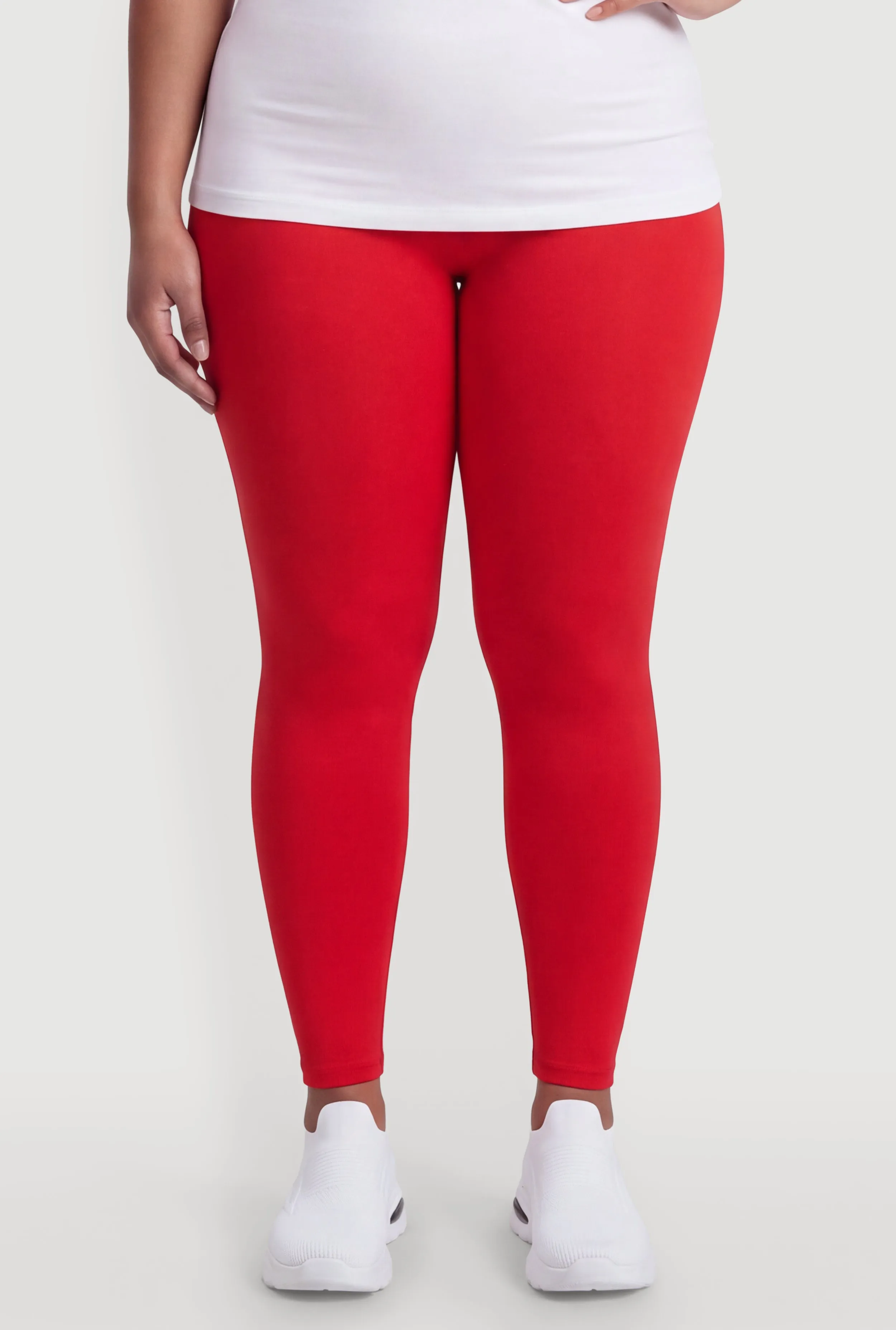 Plus Size High Waisted Solid Leggings sold by Rainbow product image thumbnail 3