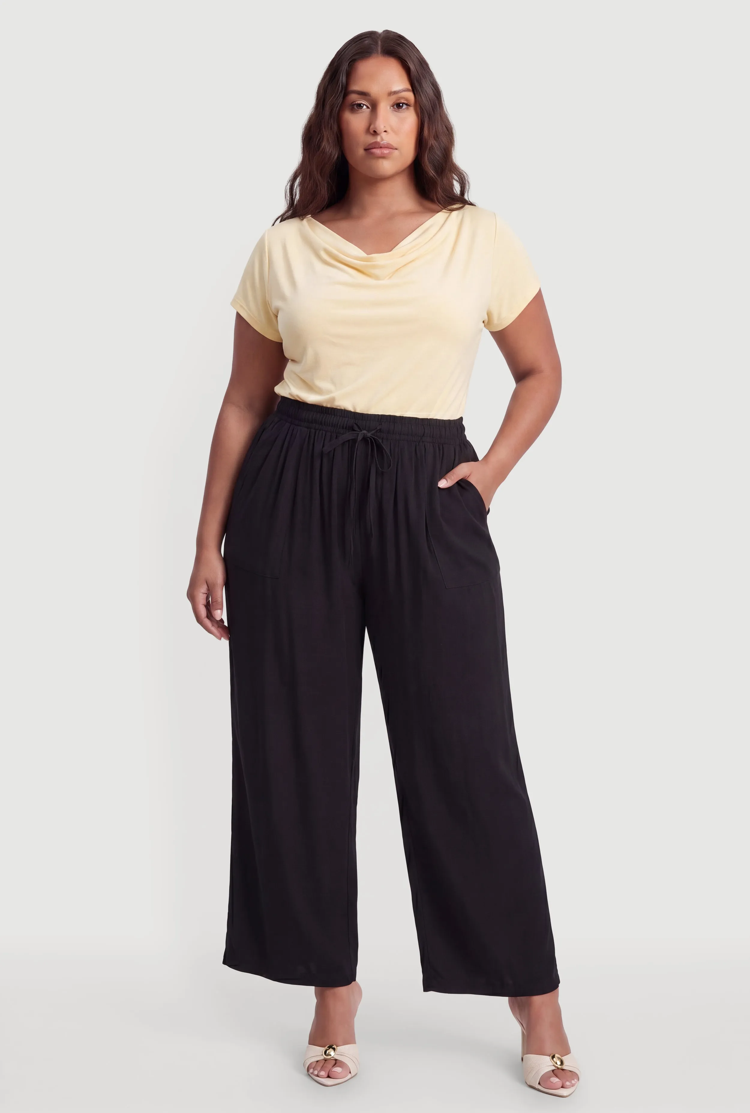 Plus Size Drawstring Waist Carpenter Dress Pants sold by Rainbow product image thumbnail 3