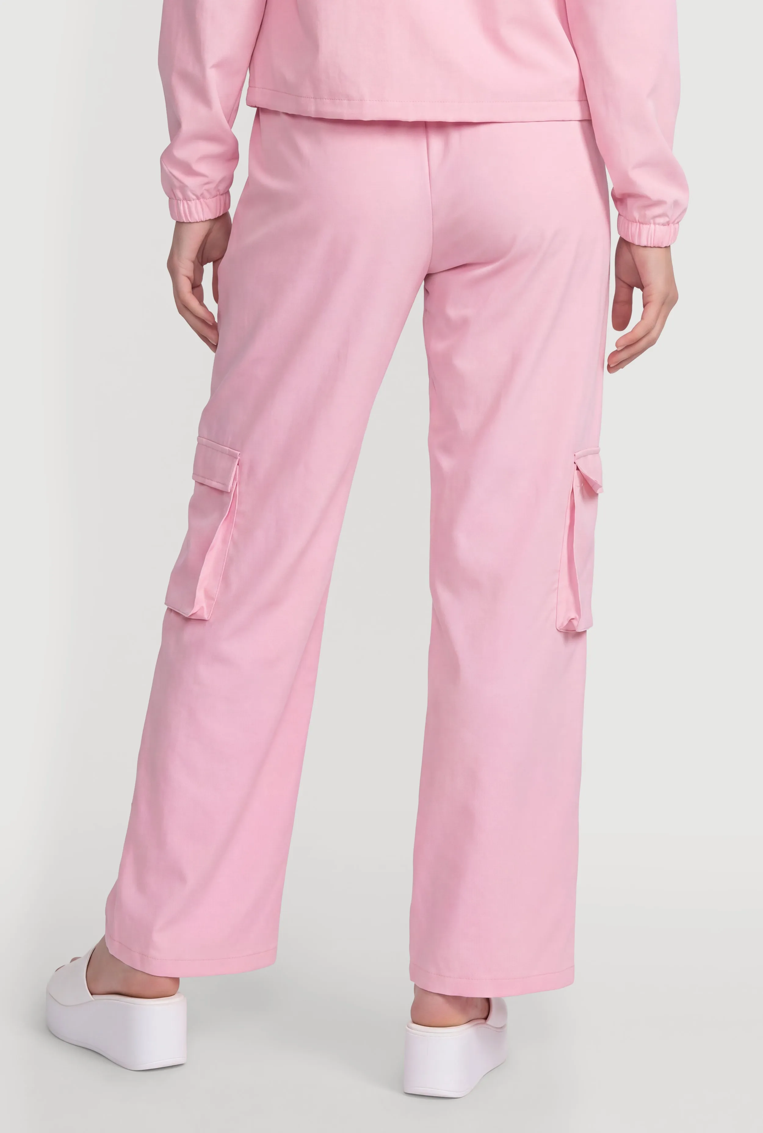 Drawstring Waist Straight Leg Cargo Pants sold by Rainbow product image thumbnail 5