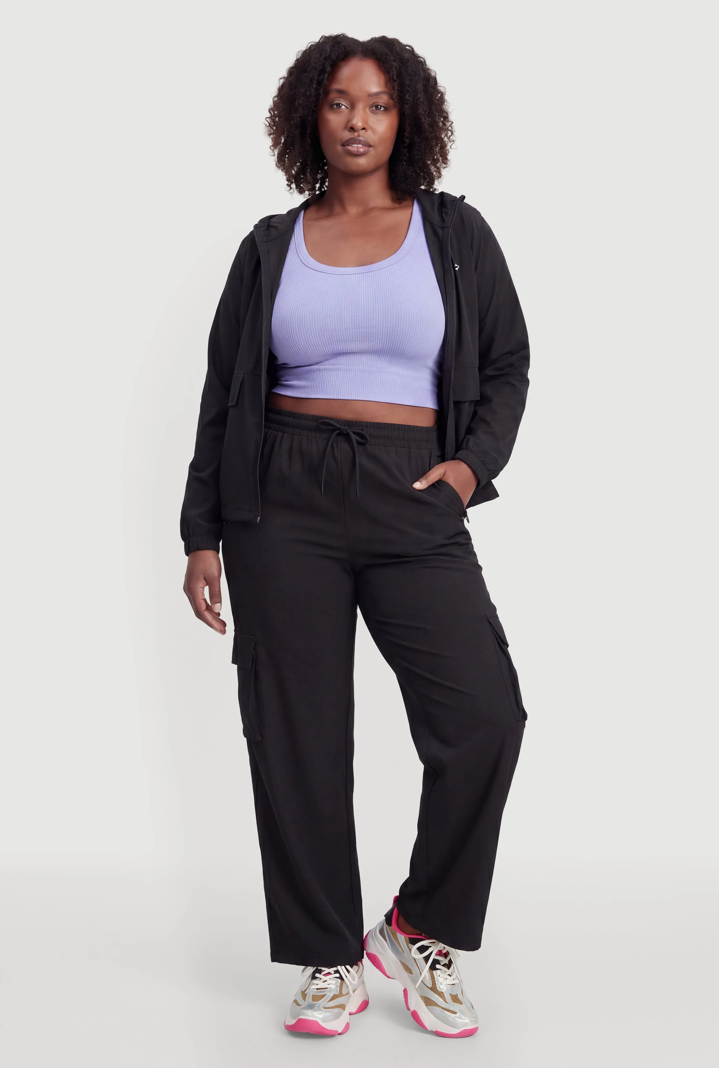 Plus Size Drawstring Waist Cargo Pants sold by Rainbow product image thumbnail 2