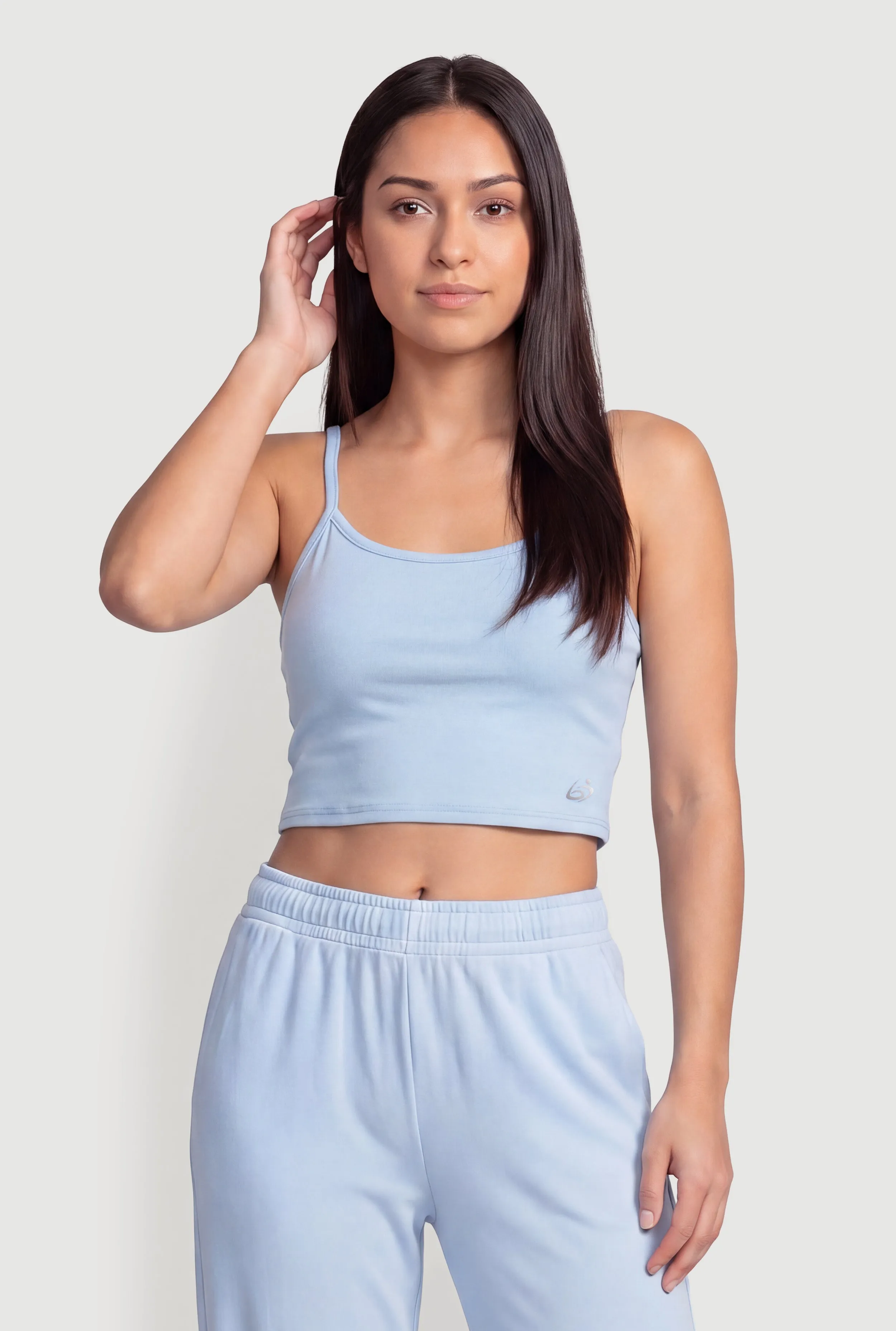Cross Back Spaghetti Strap Cropped Cami sold by Rainbow product image thumbnail 4
