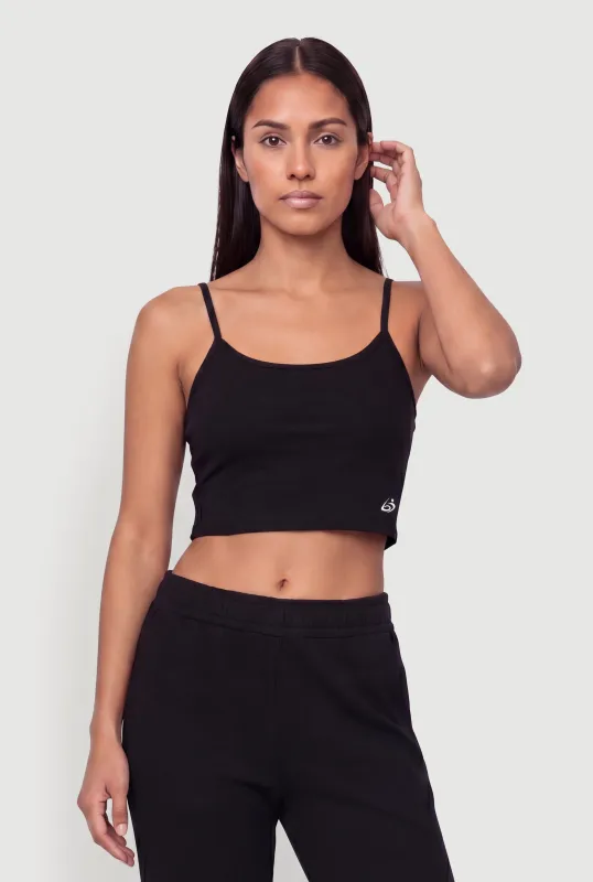 Cross Back Spaghetti Strap Cropped Cami made by Rainbow