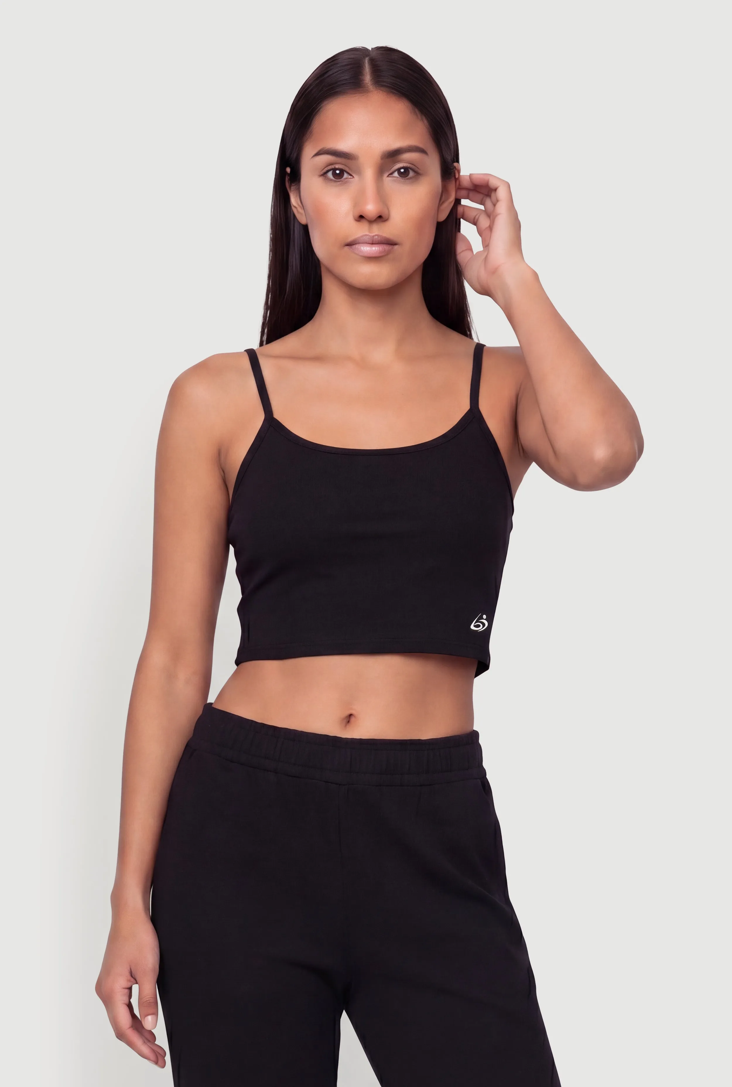 Cross Back Spaghetti Strap Cropped Cami sold by Rainbow