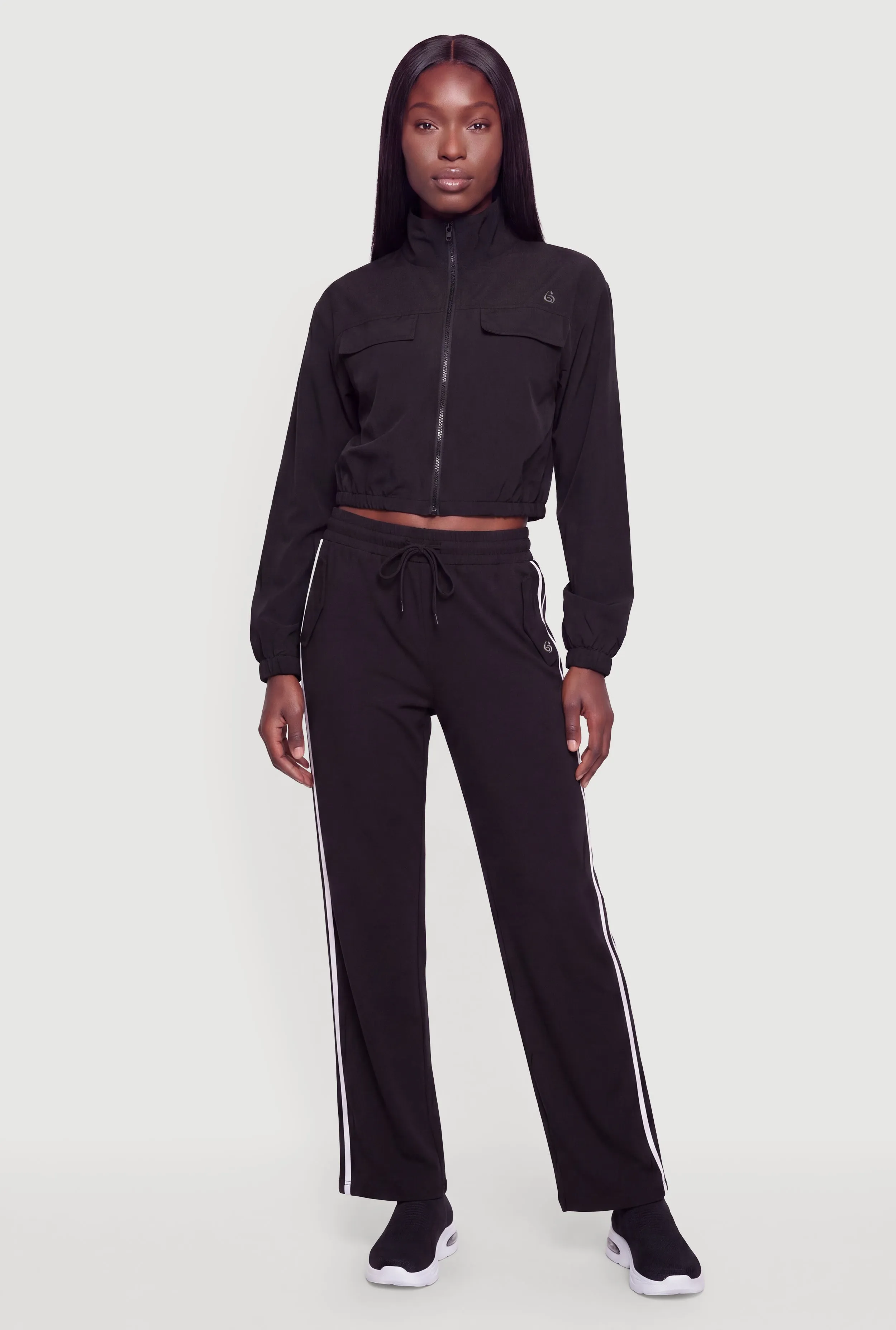 Long Sleeve Zip Front Mock Neck Track Jacket sold by Rainbow product image thumbnail 2