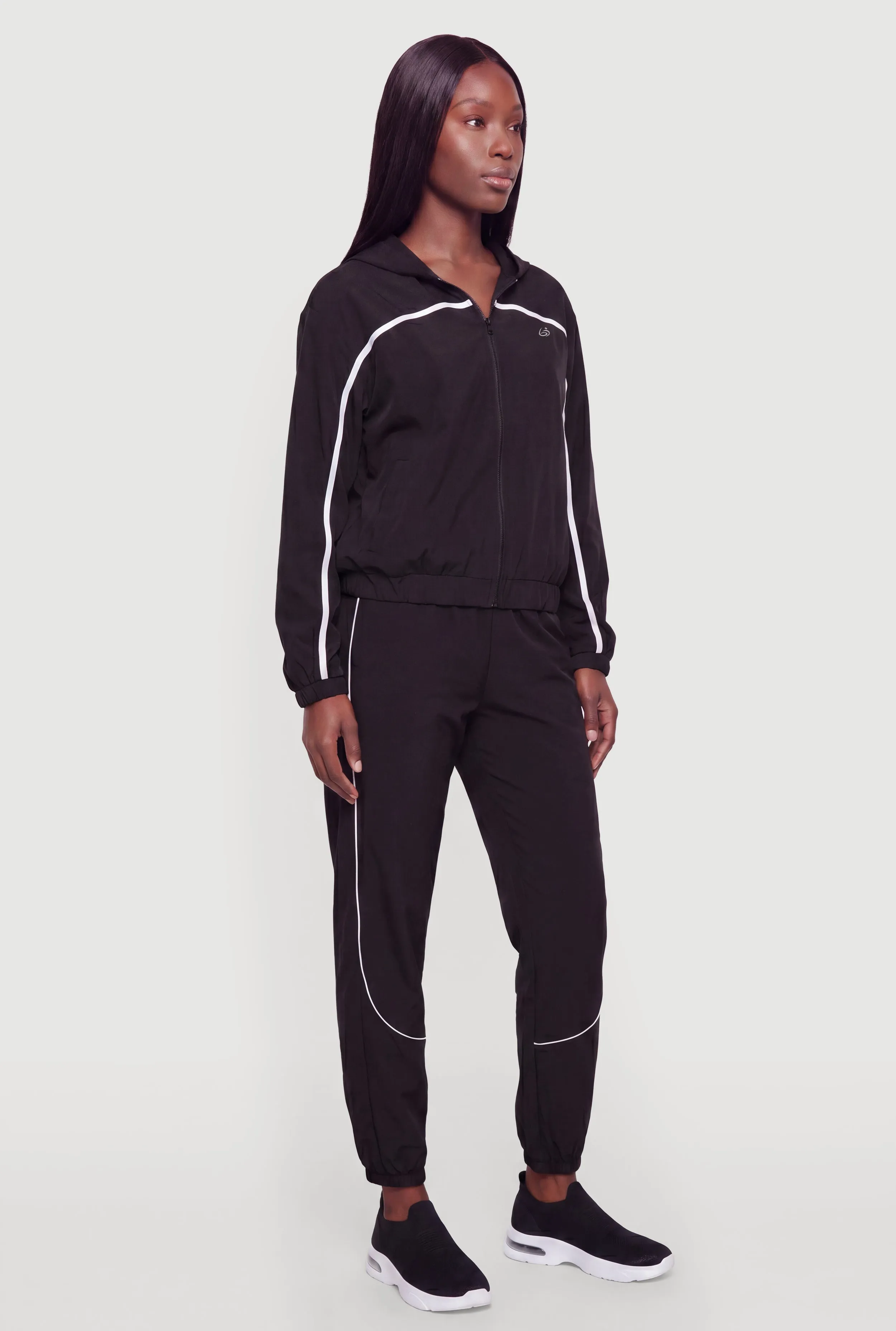 Contrast Trim Piping Drawstring High Waisted Joggers sold by Rainbow product image thumbnail 2