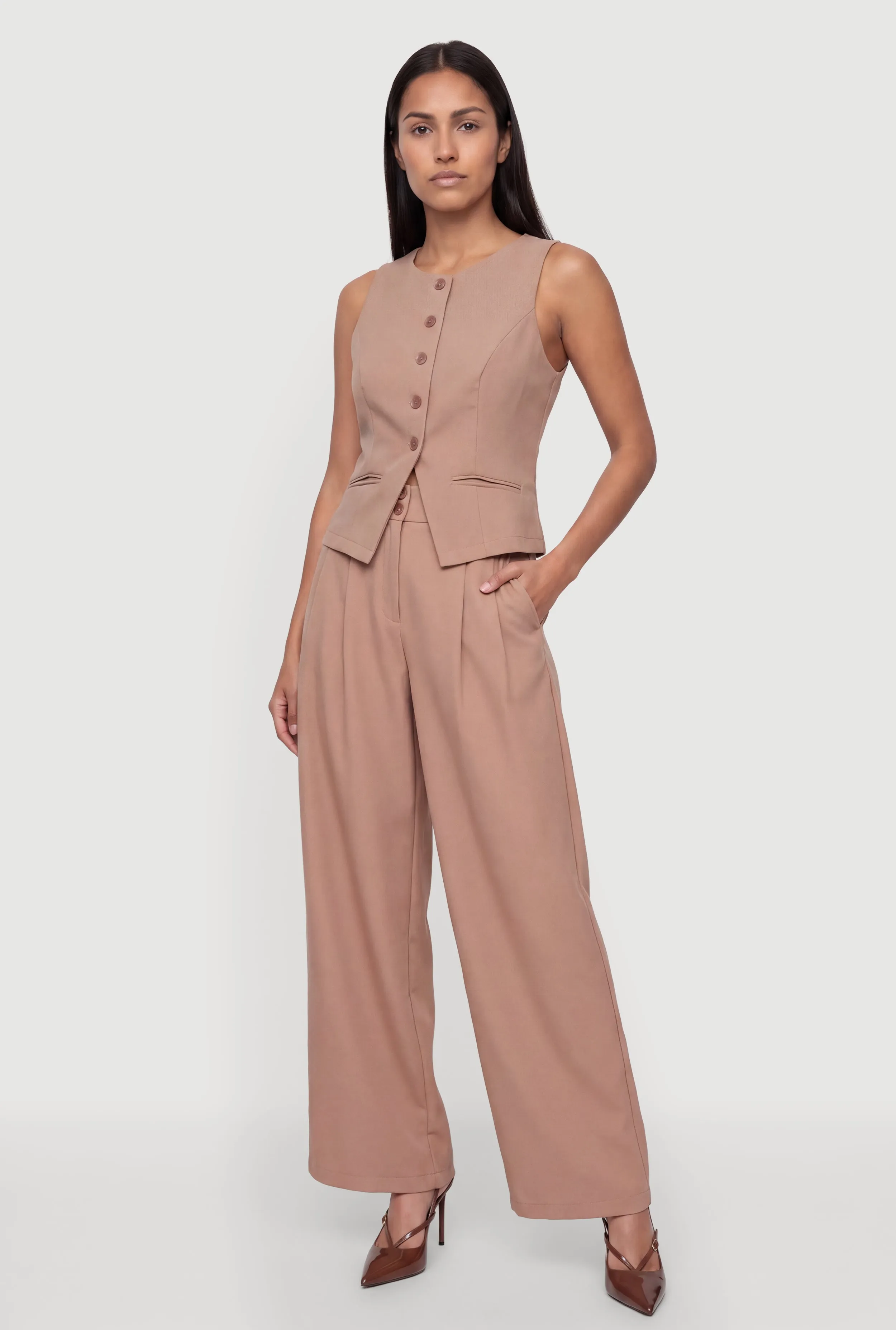 Tailored Button Front Waistcoat sold by Rainbow product image thumbnail 2