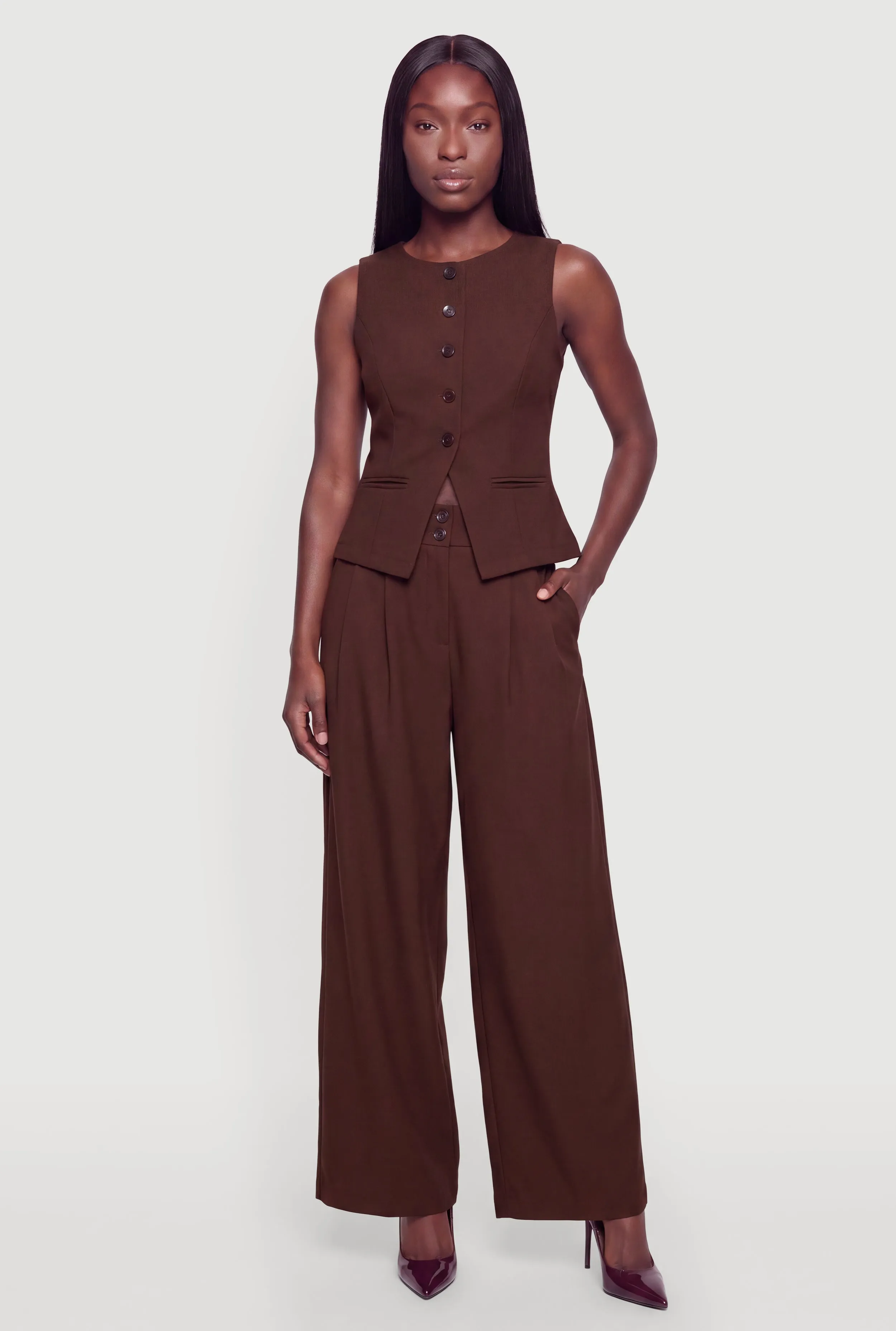 Tailored Button Front Waistcoat sold by Rainbow product image thumbnail 2