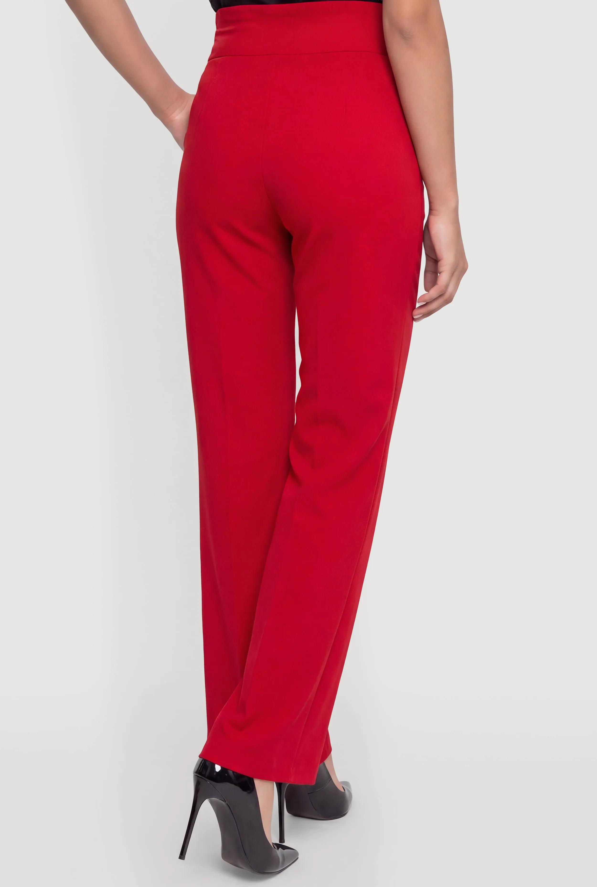 Tie Waist Belted Front Boot Cut Pants sold by Rainbow product image thumbnail 5
