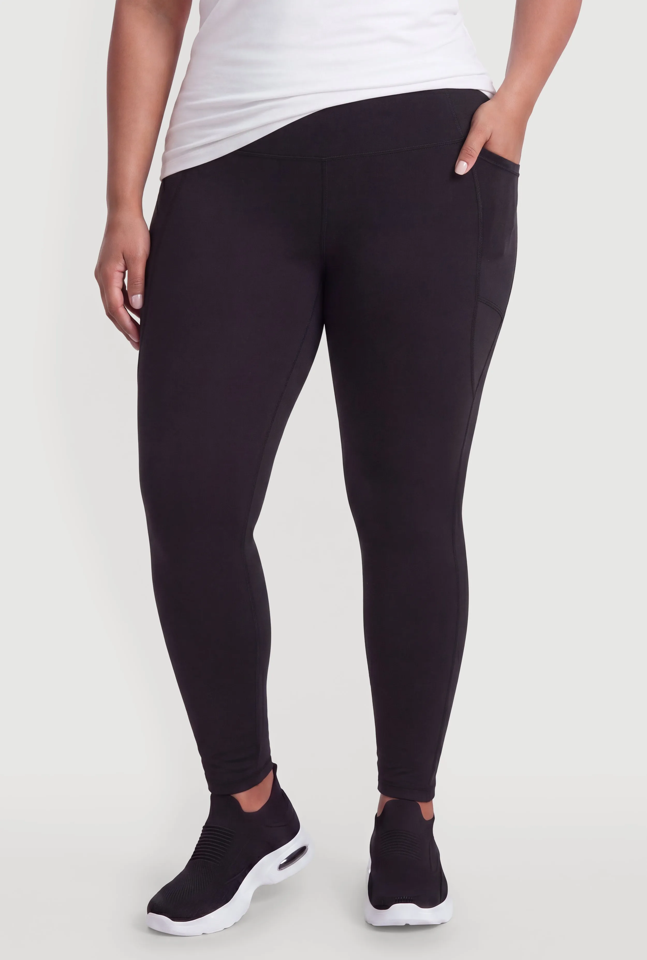 Plus Size Active Leggings with Cell Phone Pockets sold by Rainbow product image thumbnail 3