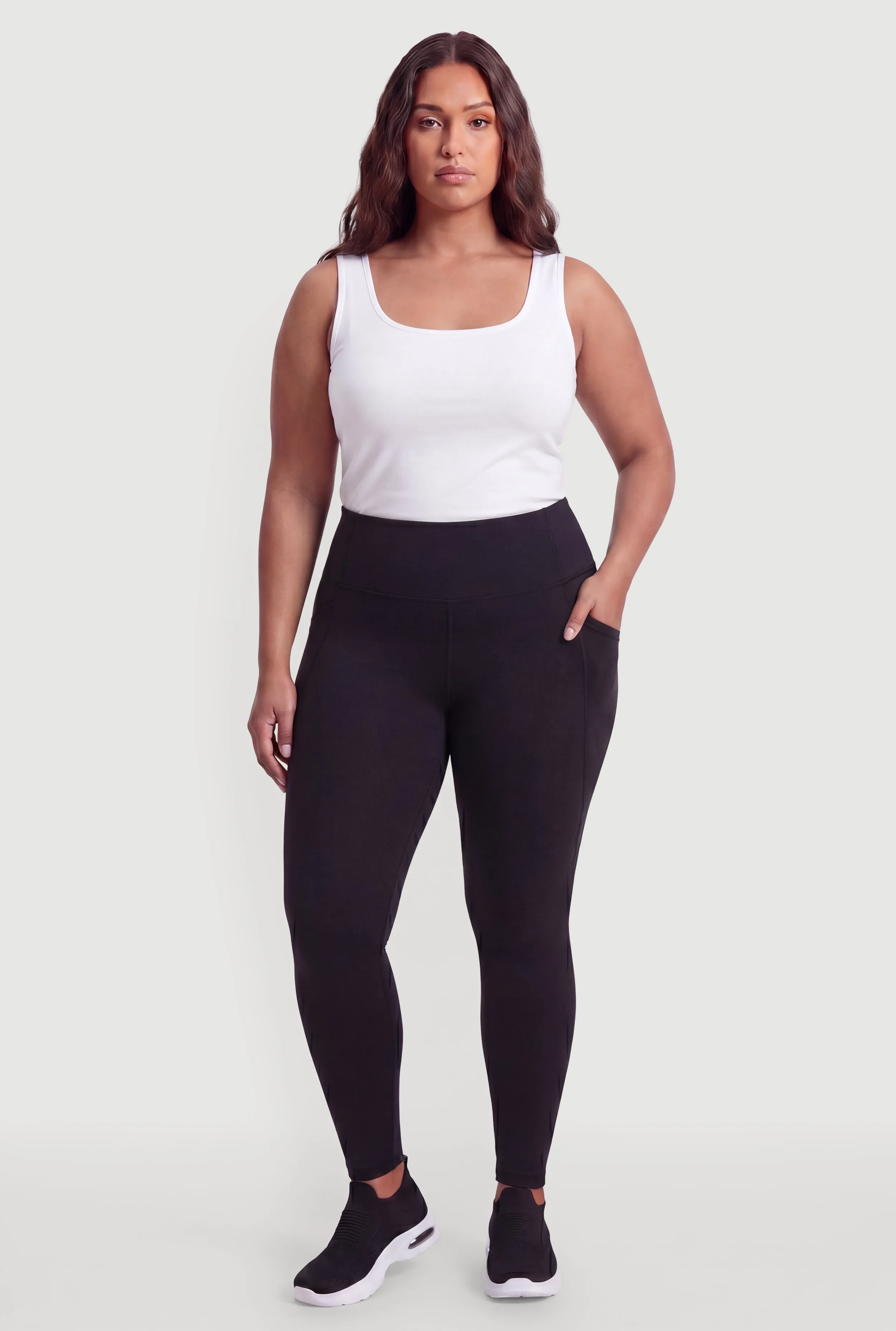Plus Size Active Leggings with Cell Phone Pockets sold by Rainbow