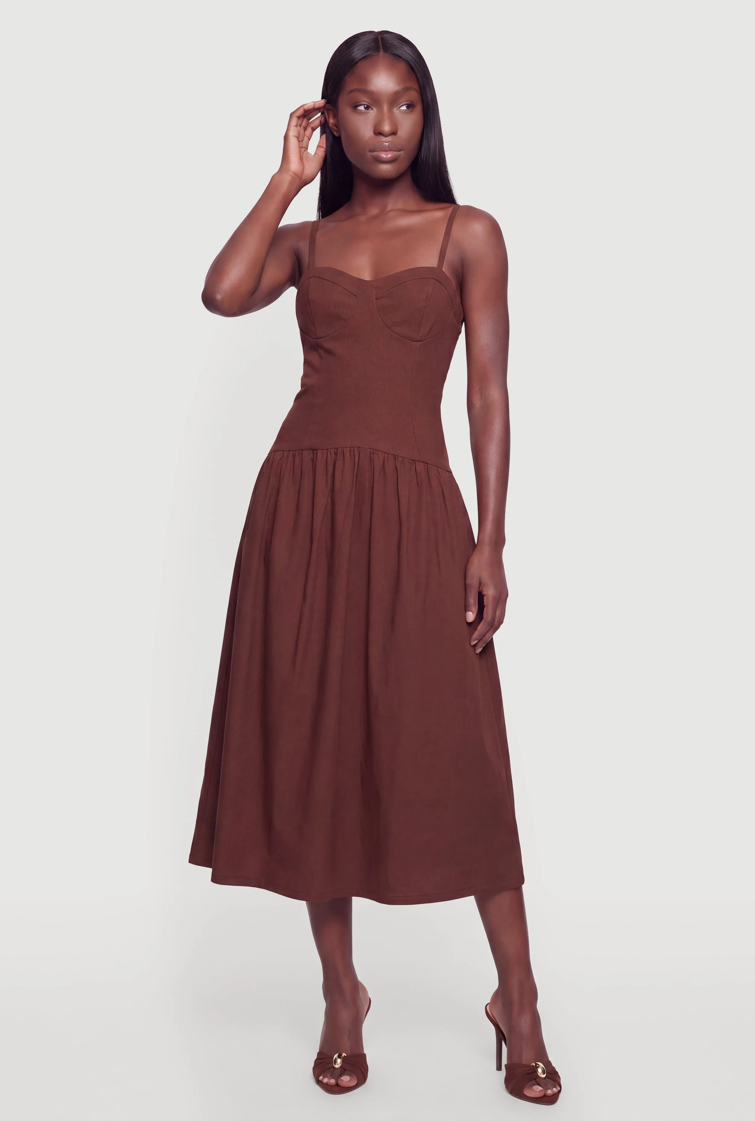 Sweetheart Neckline Midi Bustier Dress sold by Rainbow product image thumbnail 2
