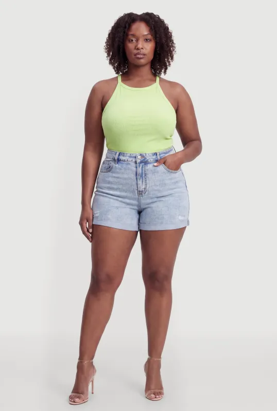 Plus Size Basic Scoop Neck Cami made by Rainbow