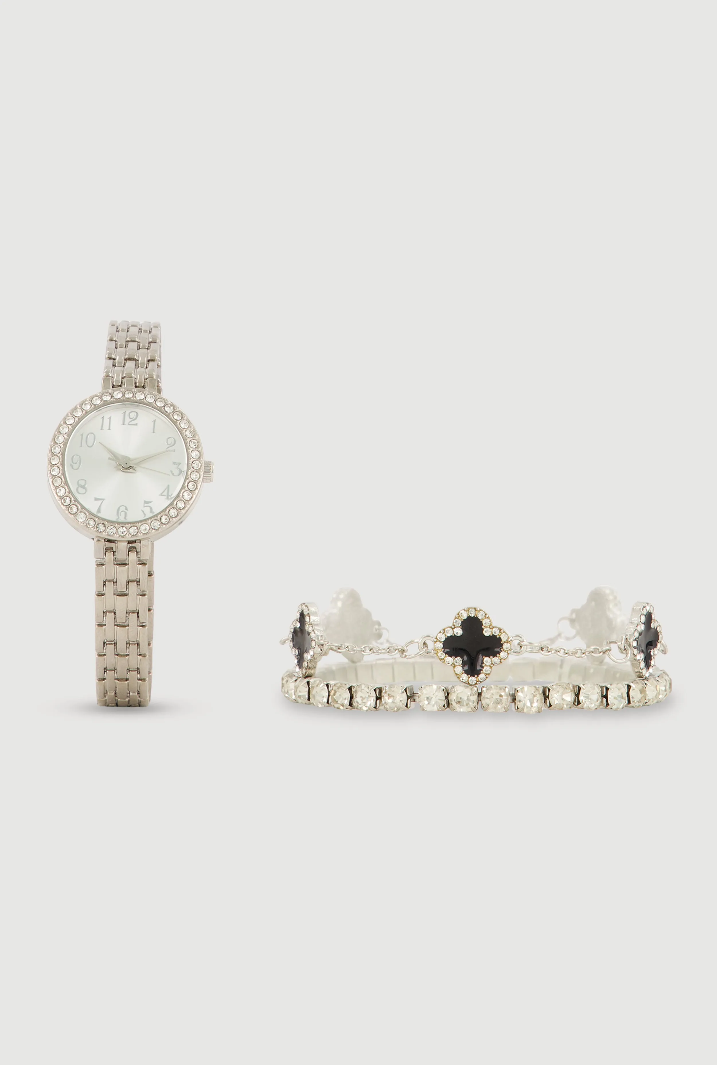 Analog Watch with Stretch and Clover Bracelet 3 Piece Set sold by Rainbow product image thumbnail 3