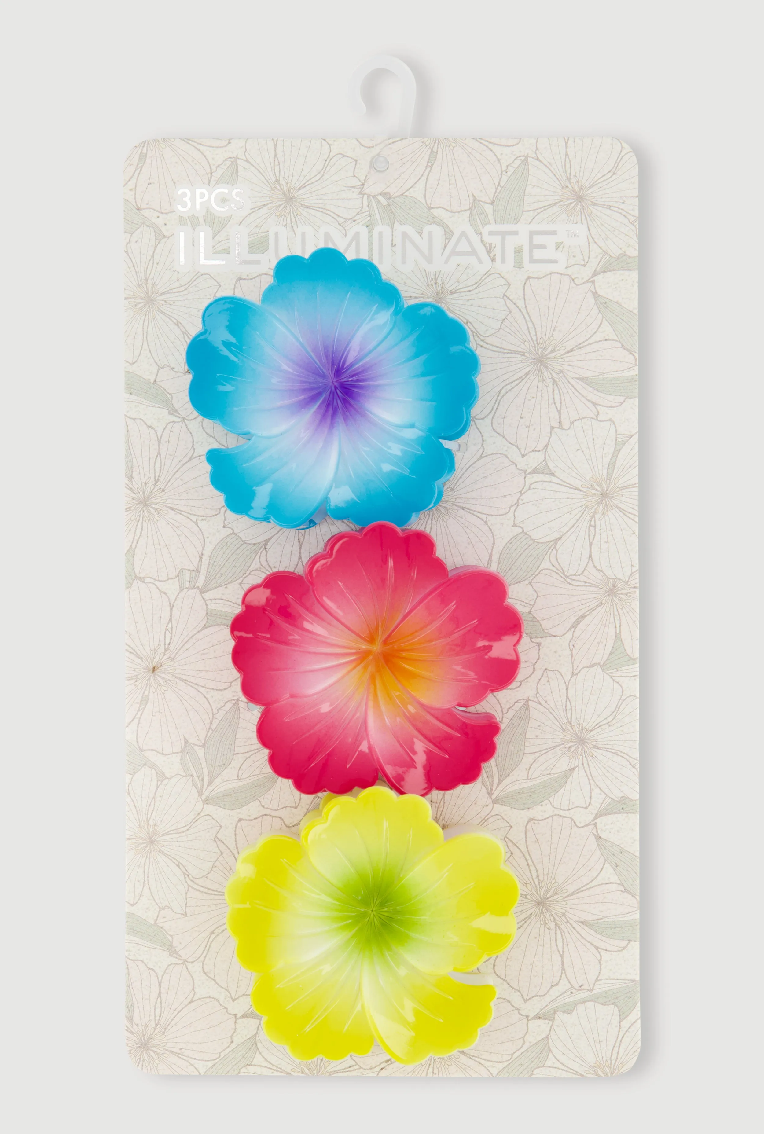Hibiscus Claw Hair Clips Set of 3 sold by Rainbow