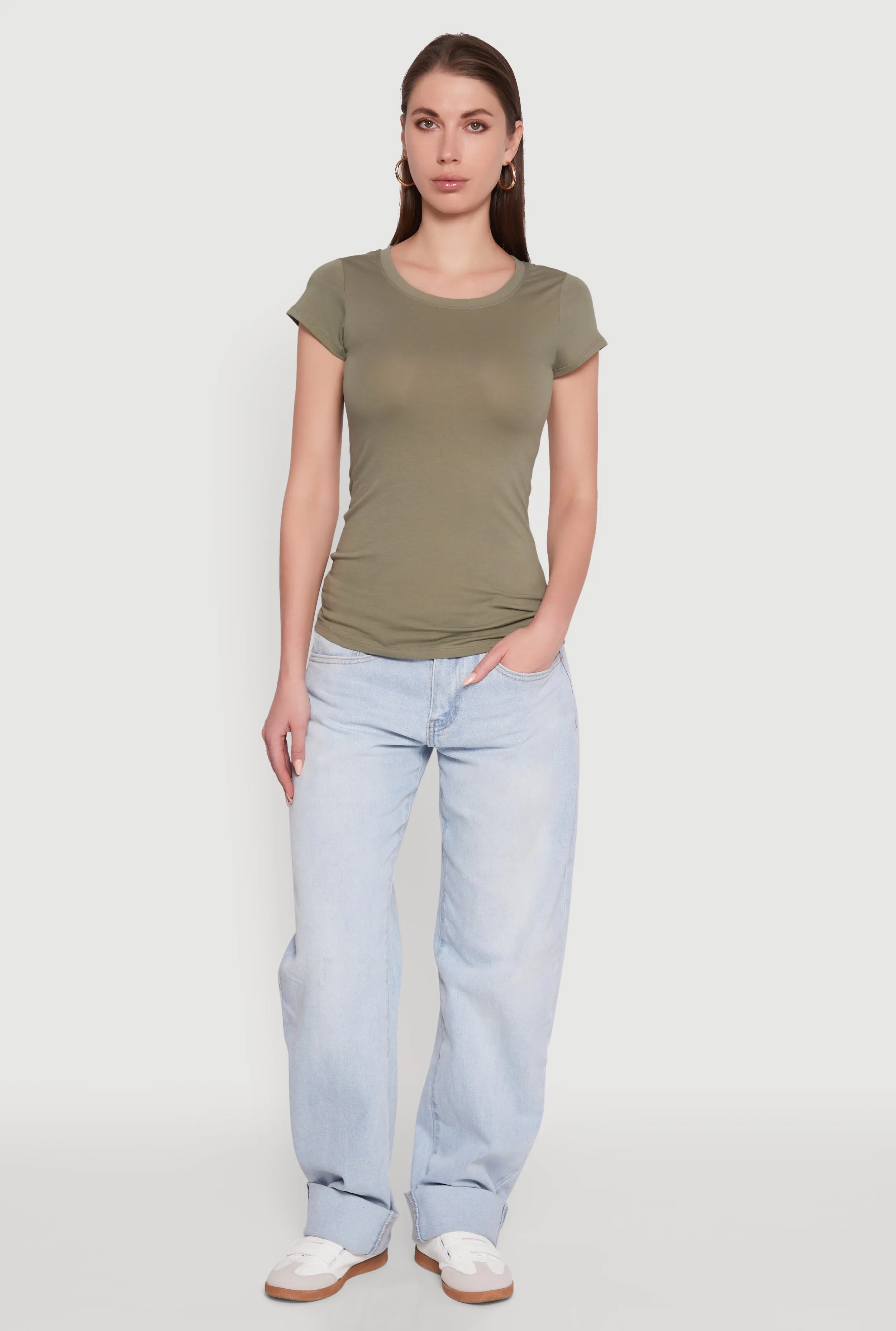 Basic Scoop Neck Tee sold by Rainbow
