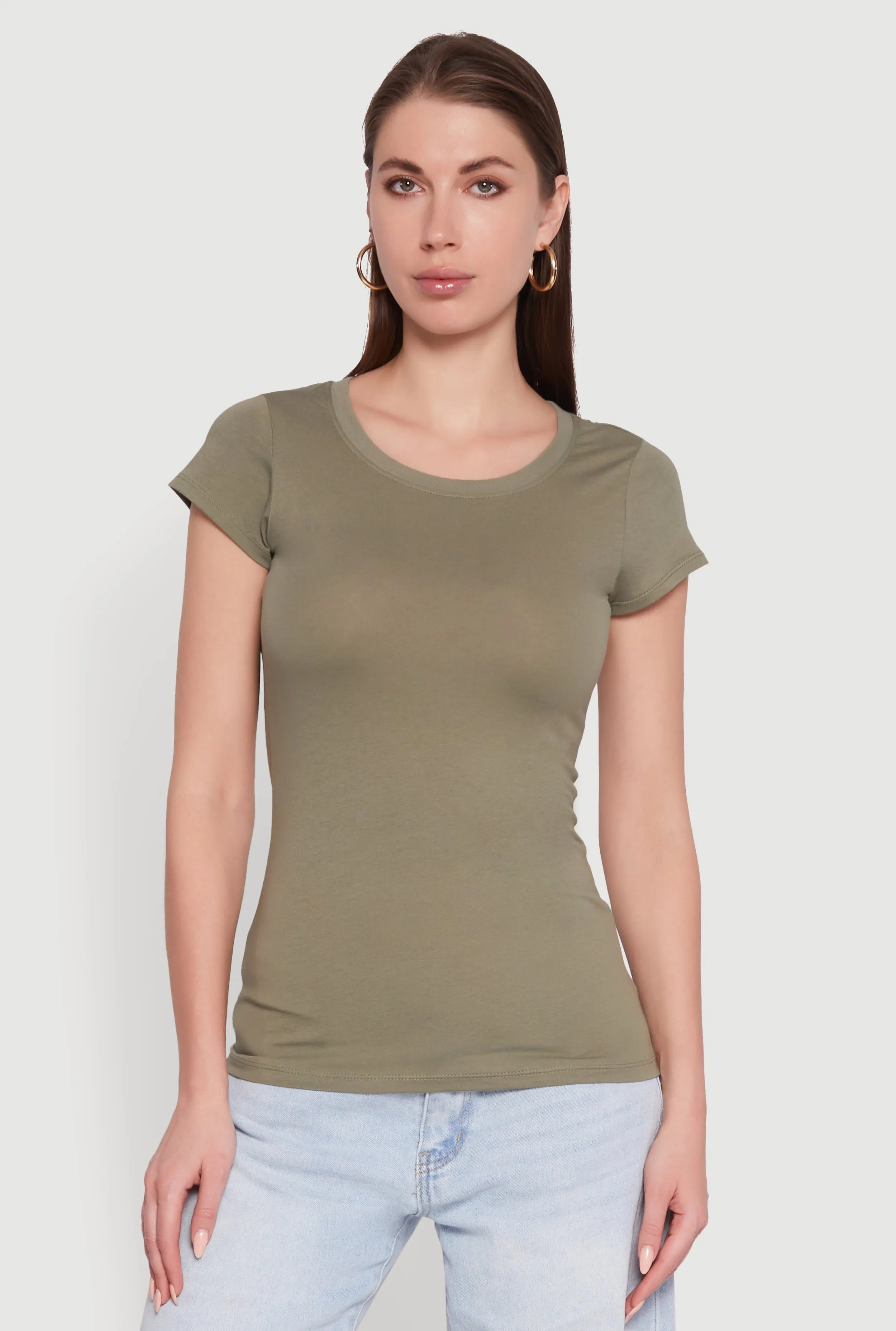 Basic Scoop Neck Tee sold by Rainbow product image thumbnail 2
