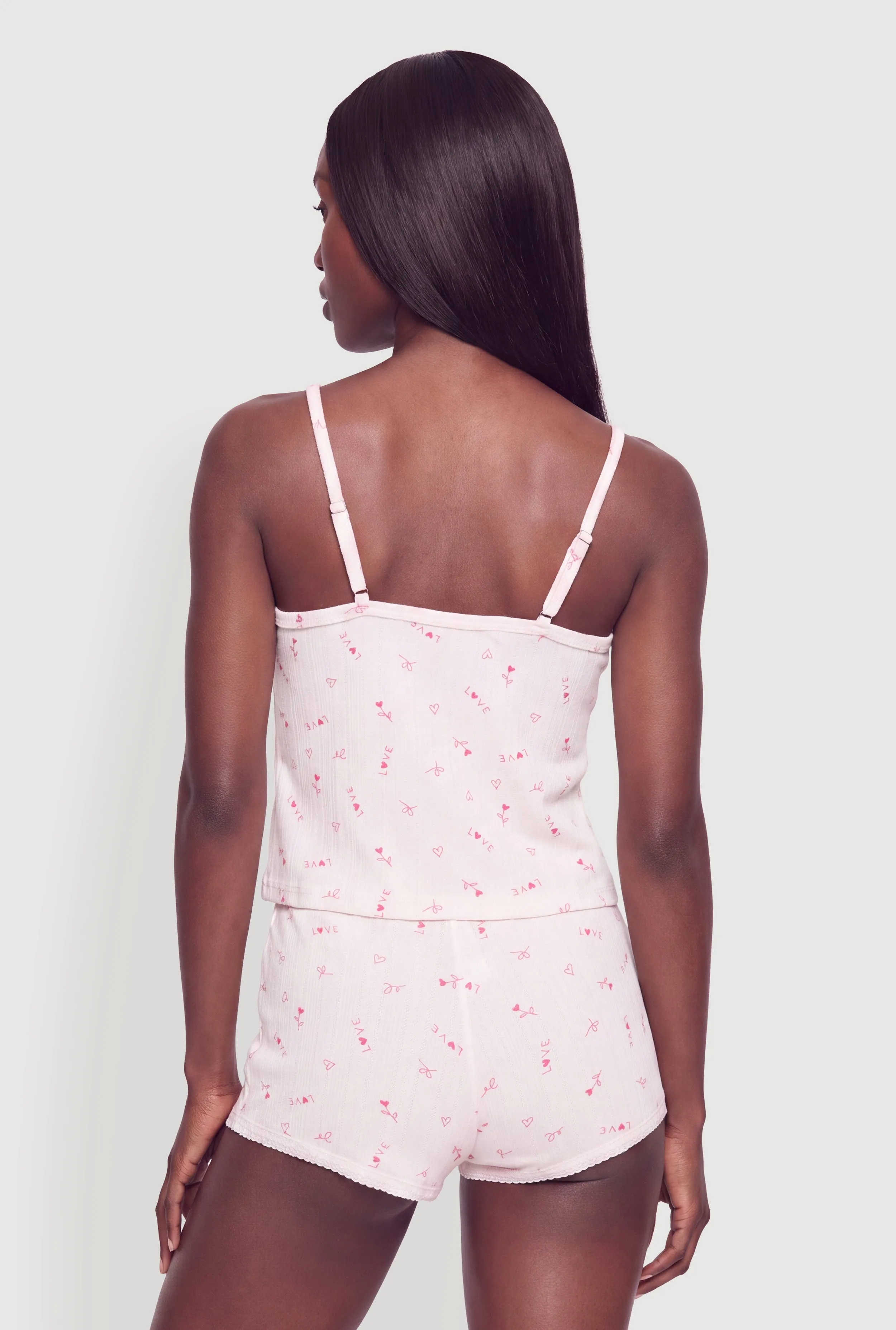 Love Print Pajama Cami and Shorts sold by Rainbow product image thumbnail 2