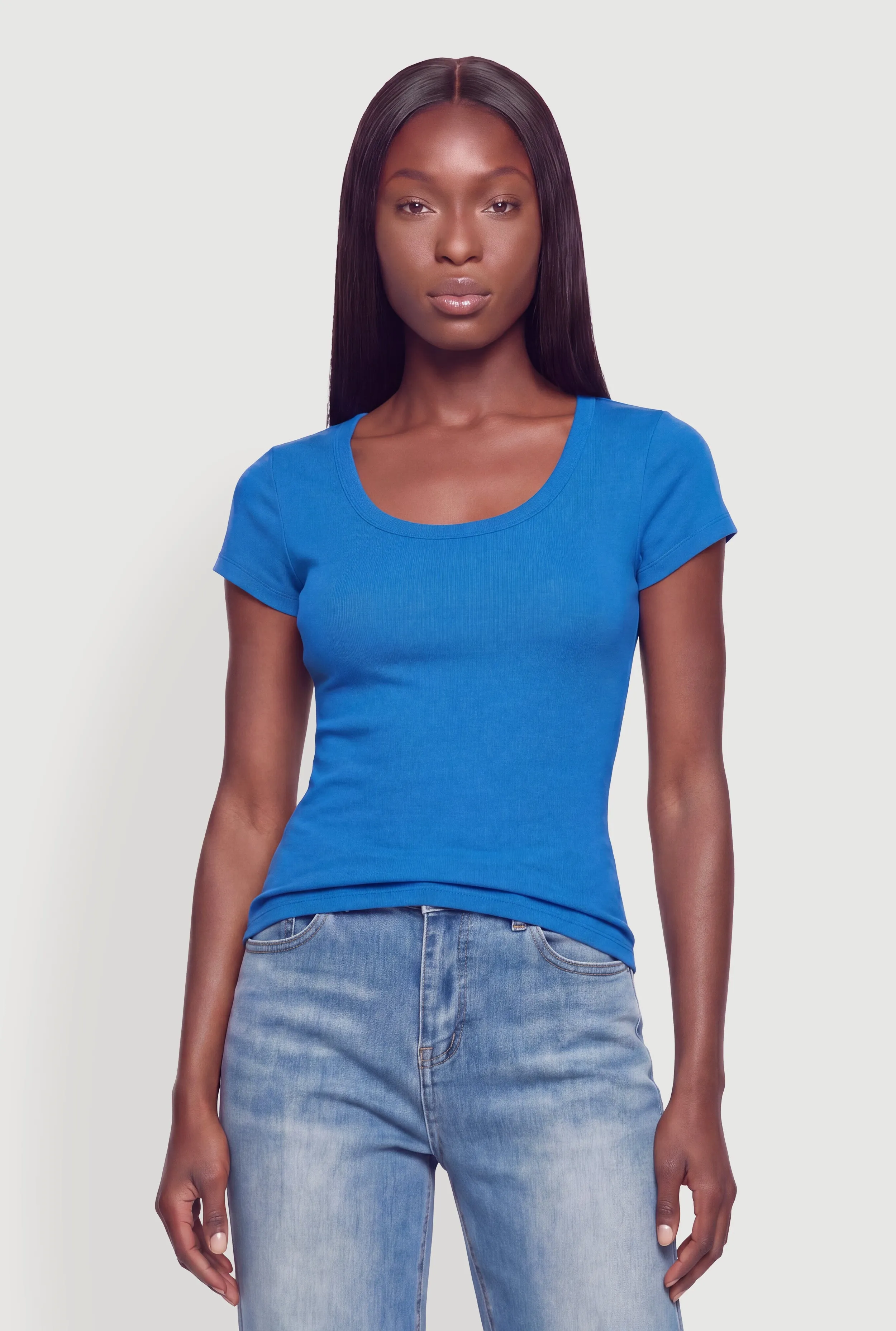 Basic Crew Neck Short Sleeve T-Shirt sold by Rainbow product image thumbnail 2