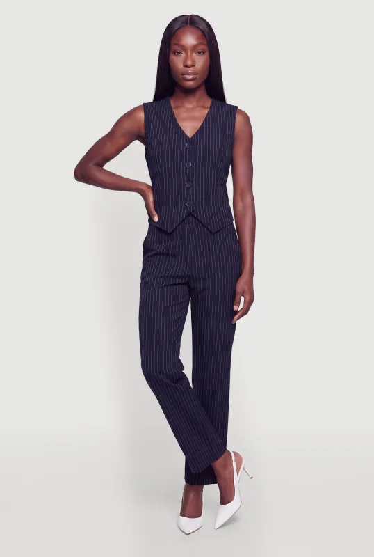 Pinstripe Waistcoat and Pants Set made by Rainbow