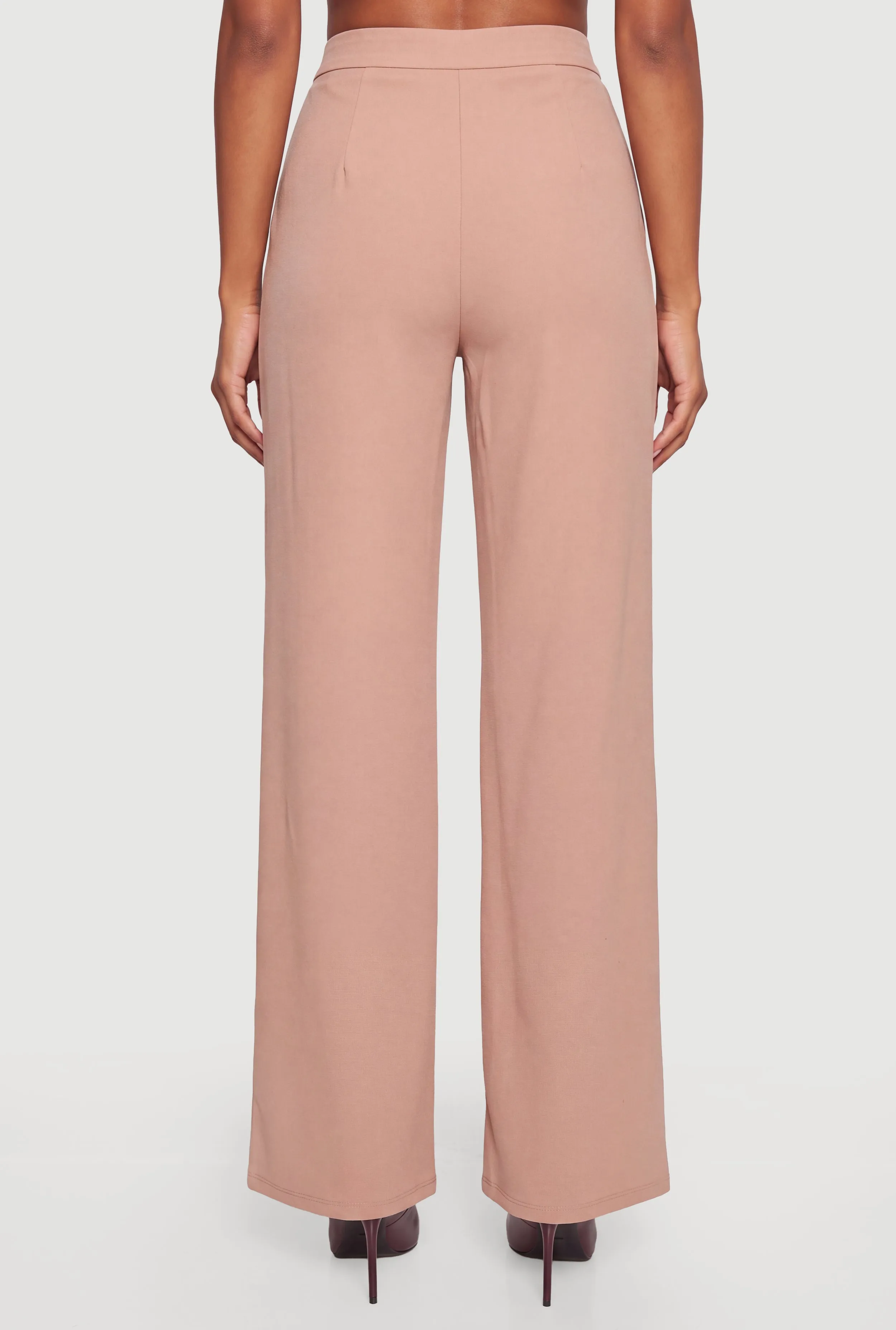 Crepe Knit High Waisted Wide Leg Dress Pants sold by Rainbow product image thumbnail 5