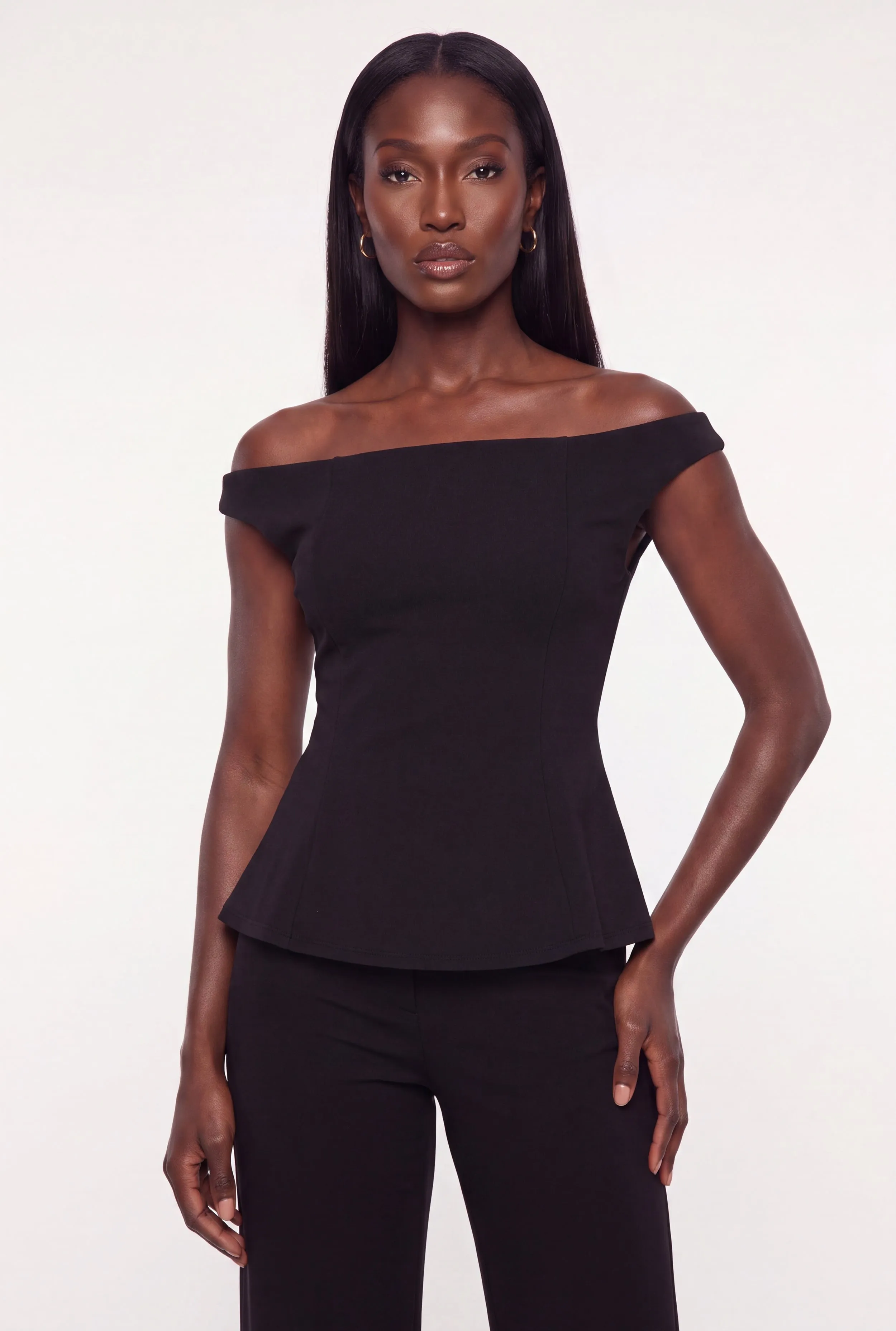 Off The Shoulder Peplum Blouse sold by Rainbow