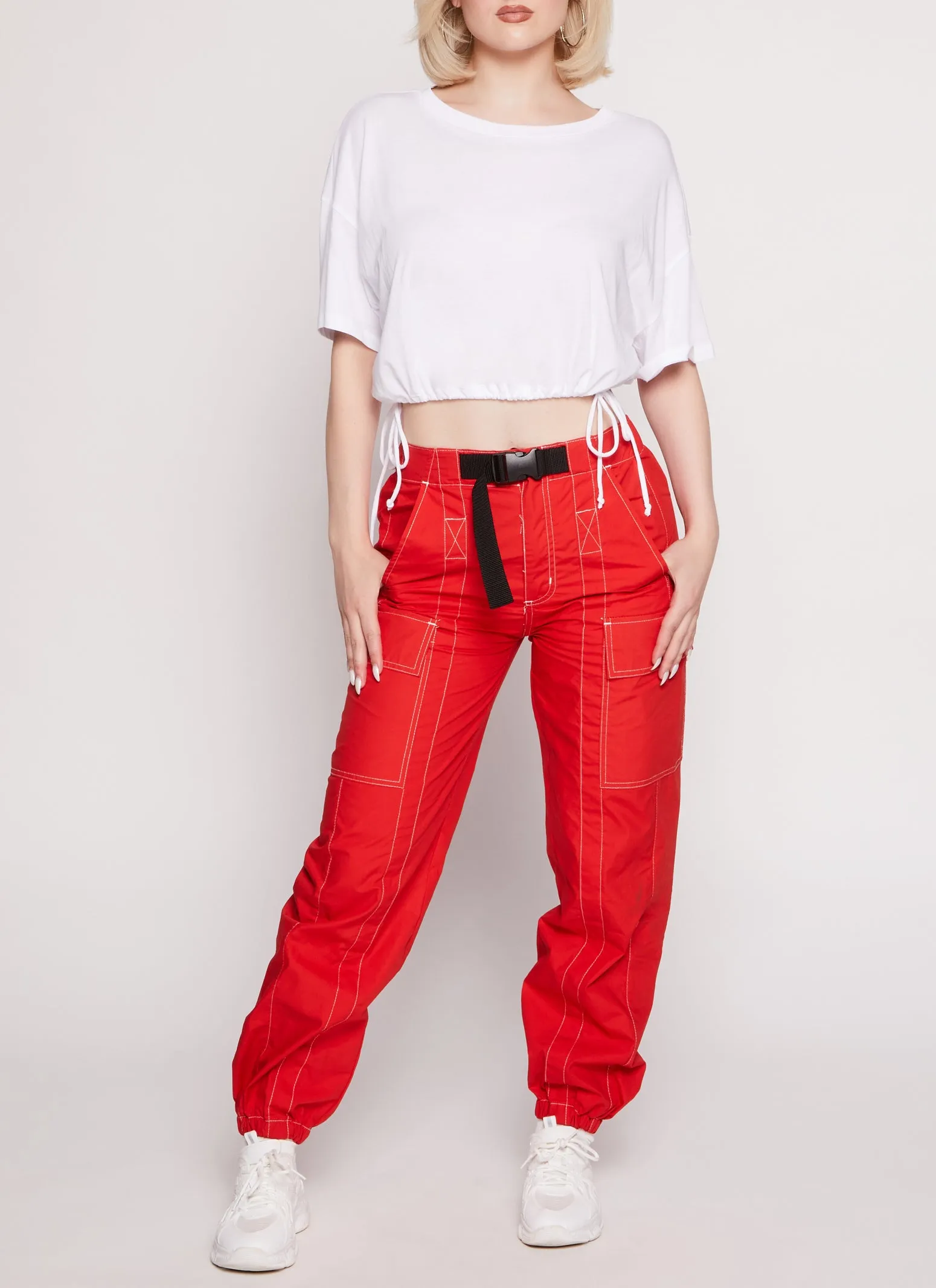 Almost Famous Decorative Stitch Cargo Joggers sold by Rainbow product image thumbnail 3