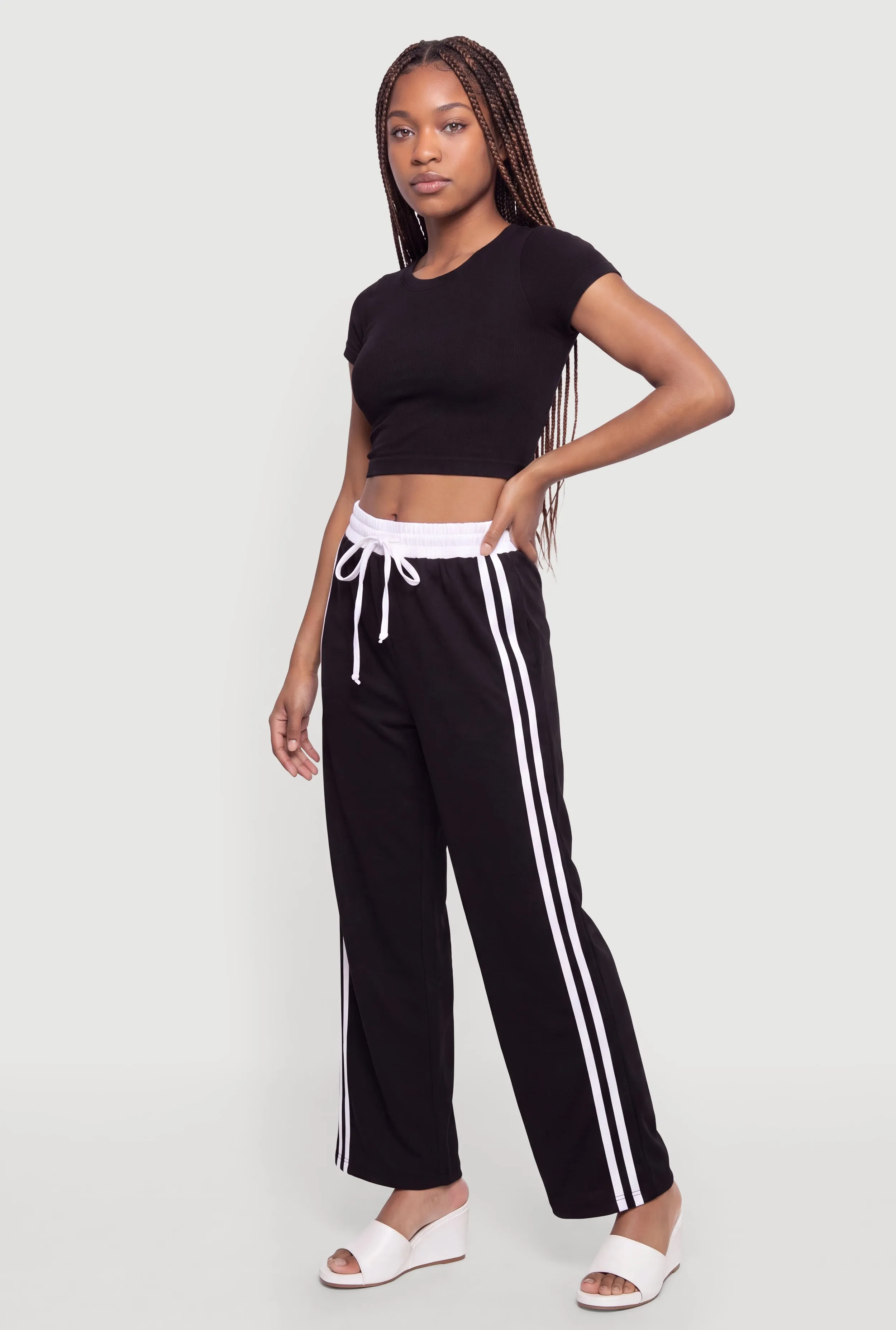 Varsity Stripe Detail Drawstring Pants sold by Rainbow product image thumbnail 2
