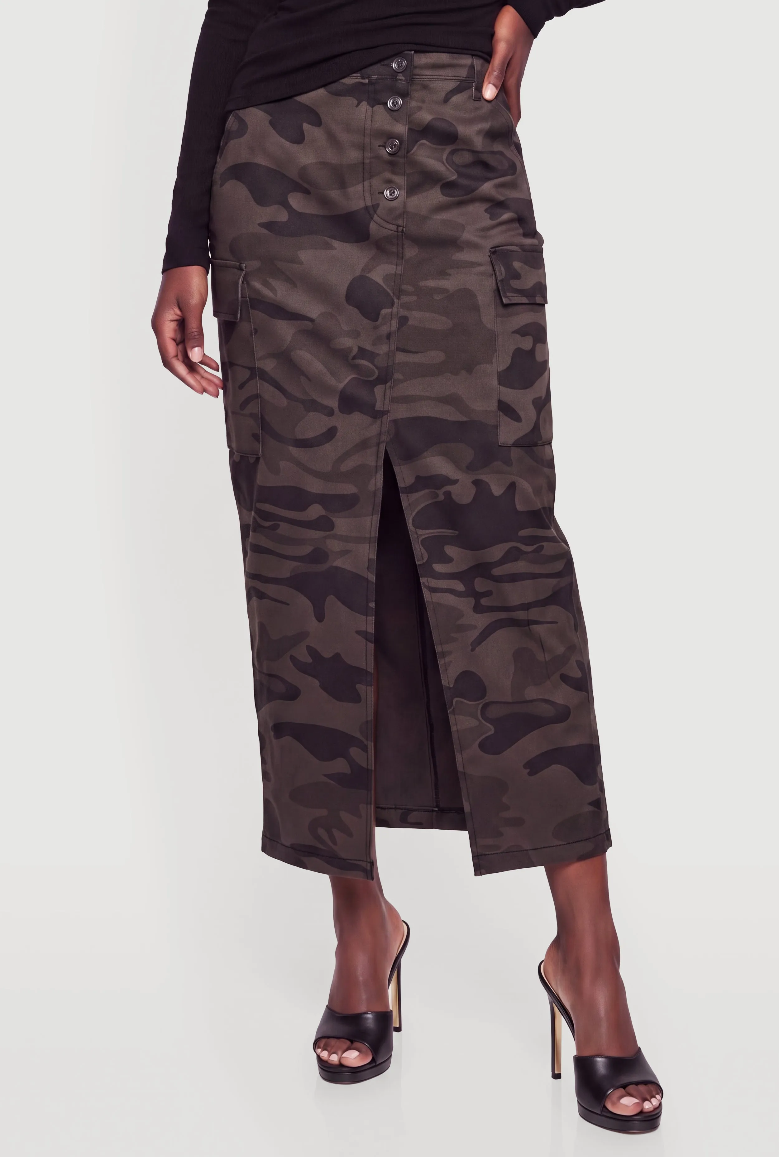 Camo Slit Front Cargo Skirt sold by Rainbow product image thumbnail 3