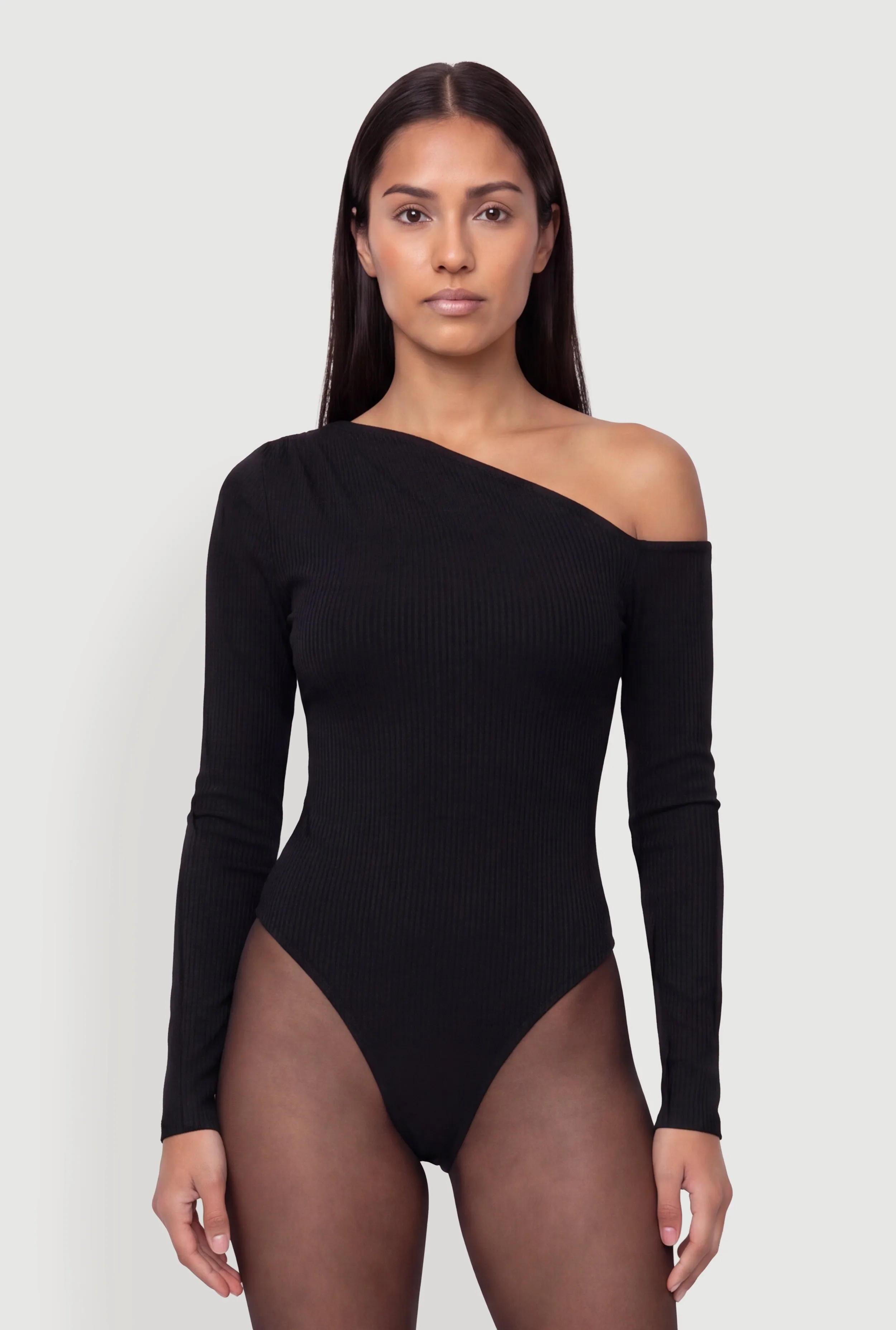 Asymmetrical Long Sleeve Bodysuit sold by Rainbow product image thumbnail 2