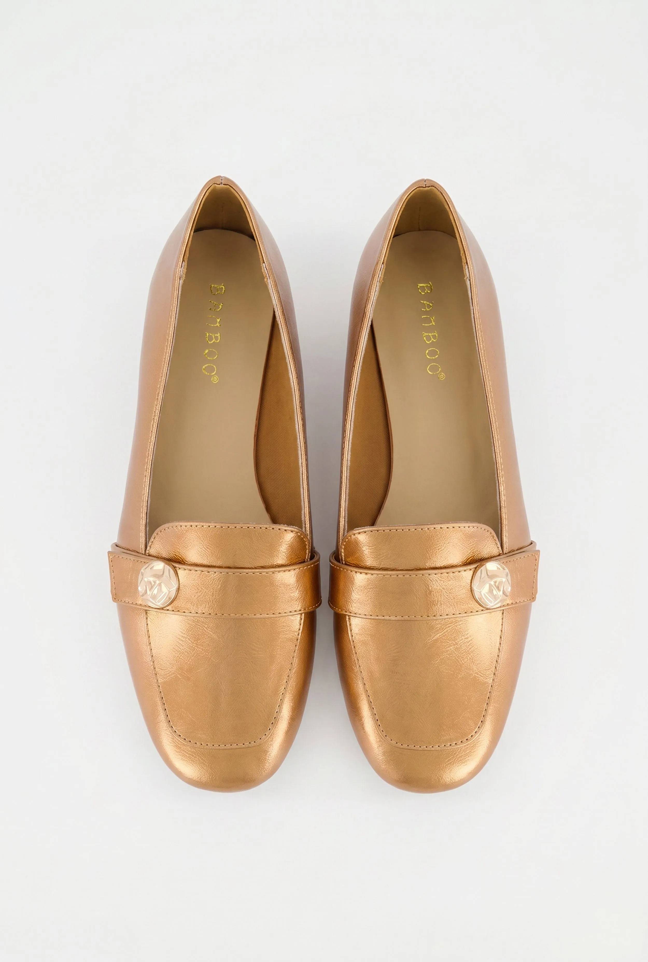 Metallic Detail Almond Toe Loafers sold by Rainbow product image thumbnail 5
