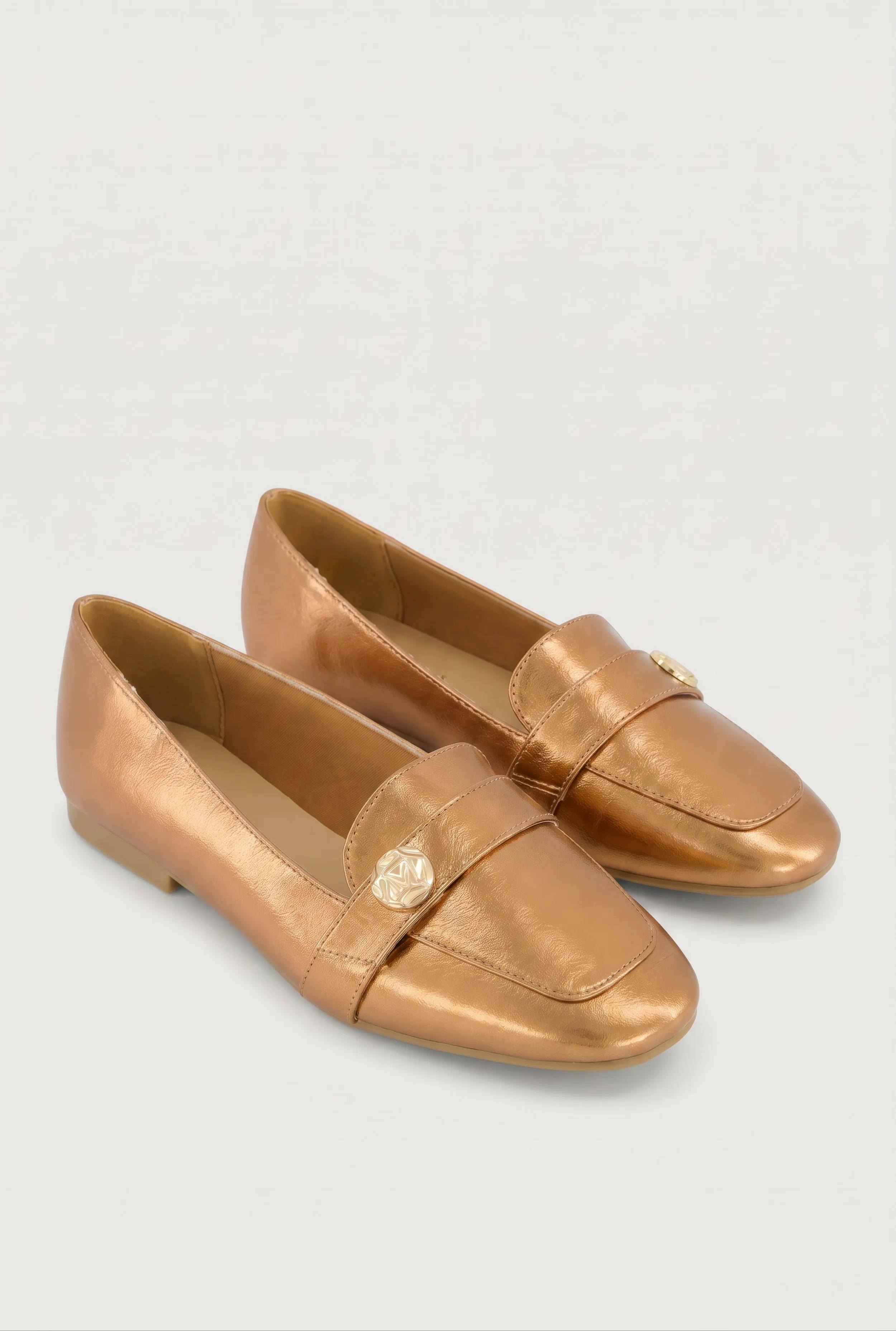 Metallic Detail Almond Toe Loafers sold by Rainbow product image thumbnail 2