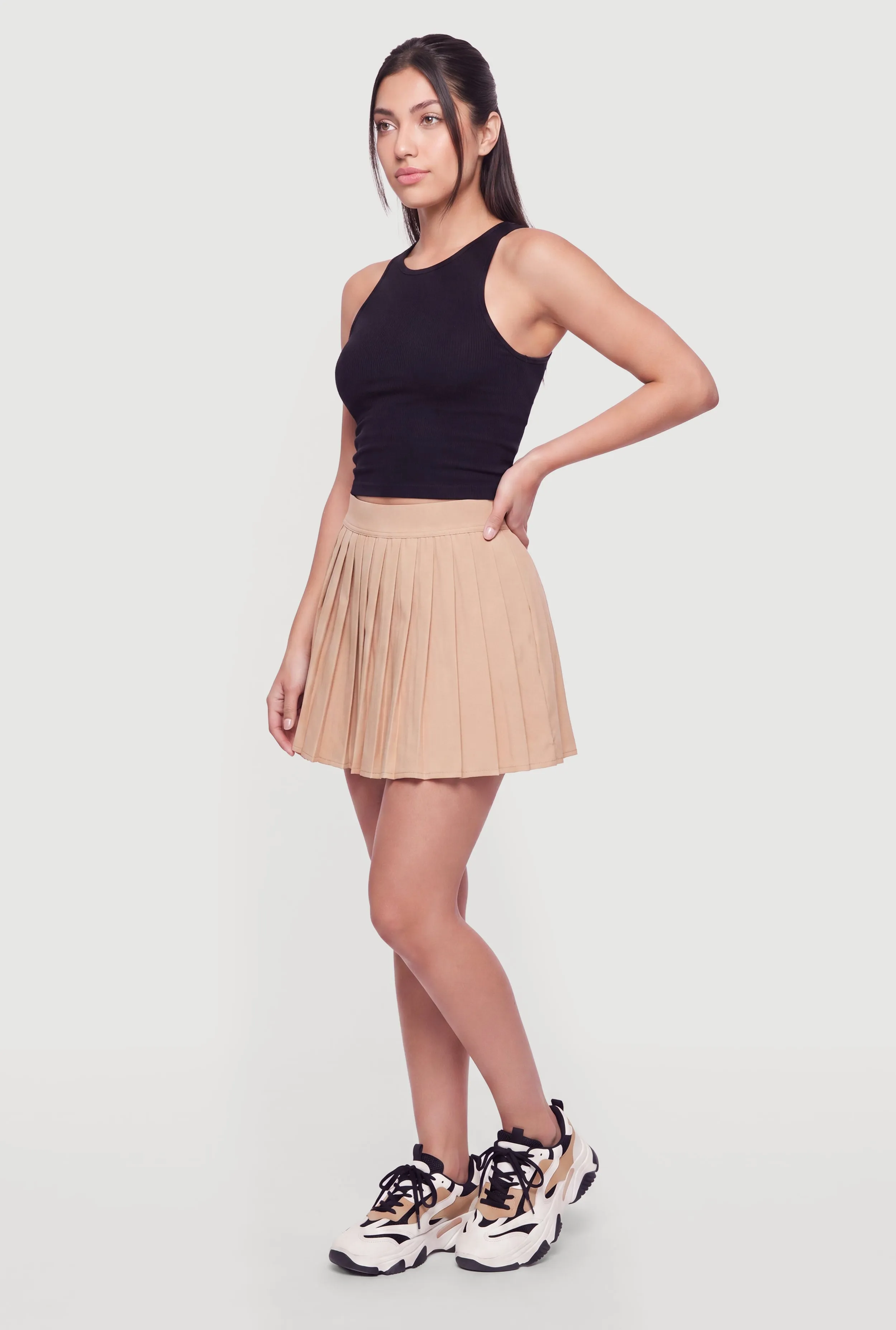 High Waisted Pleated Mini Skirt sold by Rainbow product image thumbnail 2