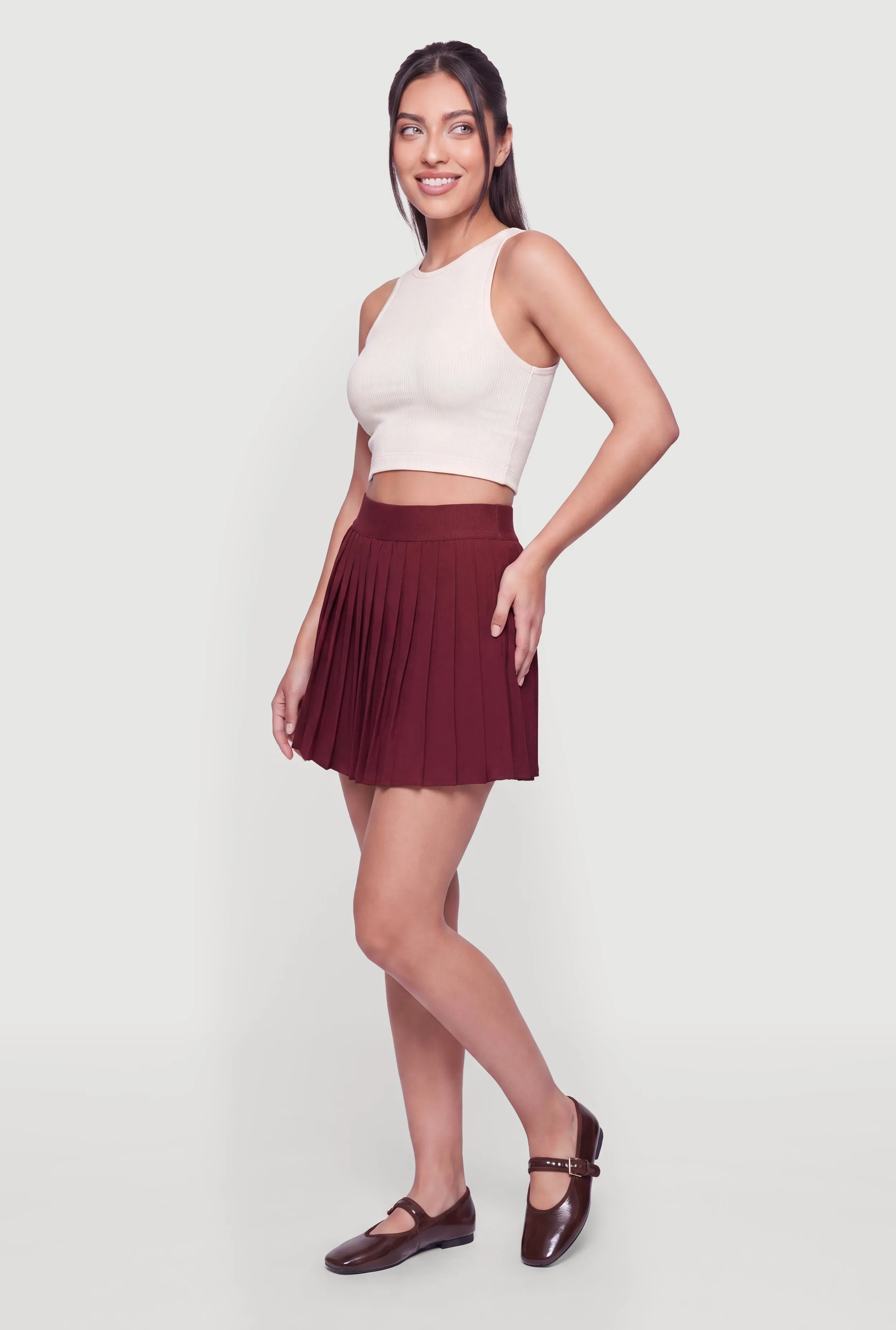 High Waisted Pleated Mini Skirt sold by Rainbow product image thumbnail 2